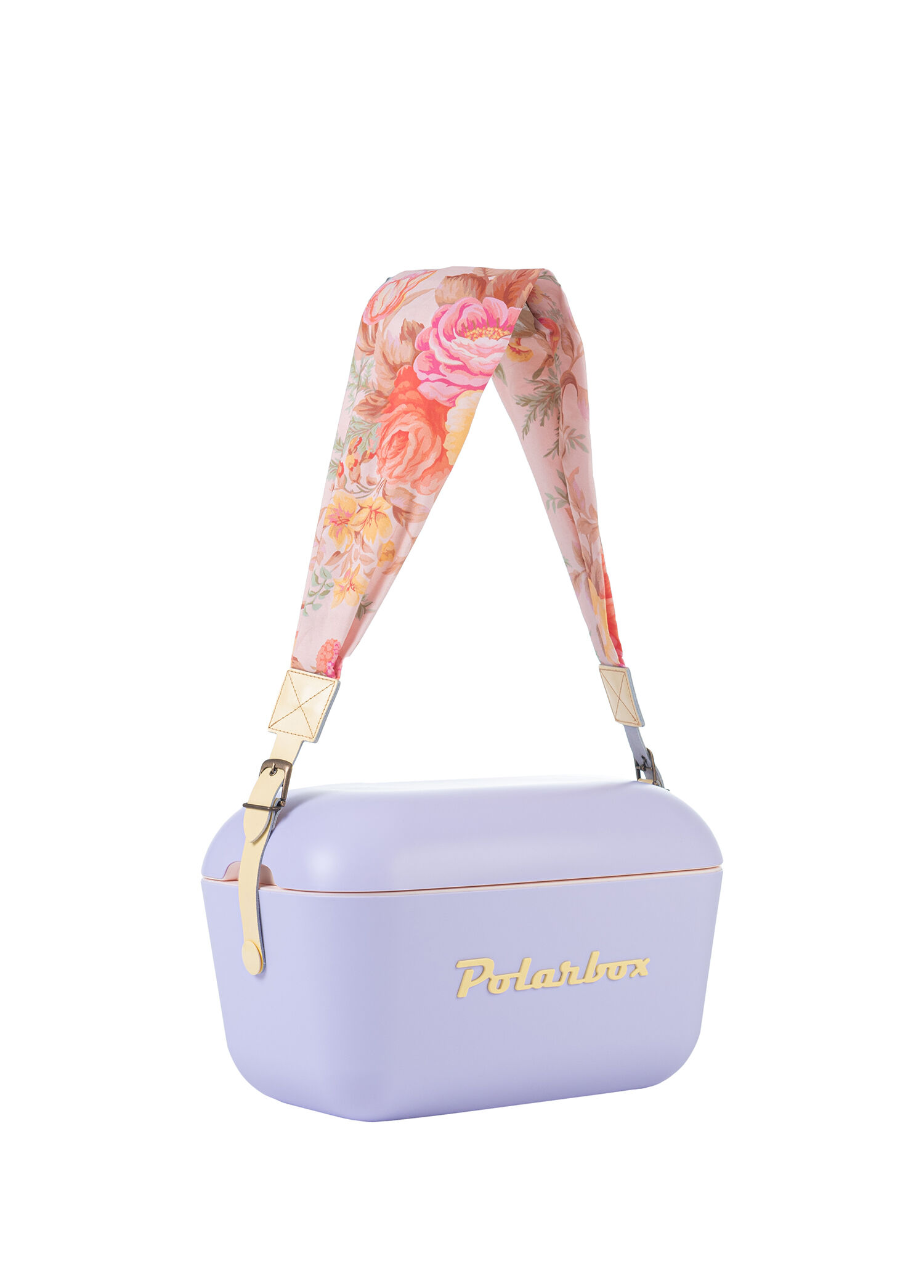 Prinkstyle Flower Yellow Kayışlı Lila Sarı Soğuk ve Sıcak Tutucu Thermo Çanta 12 lt