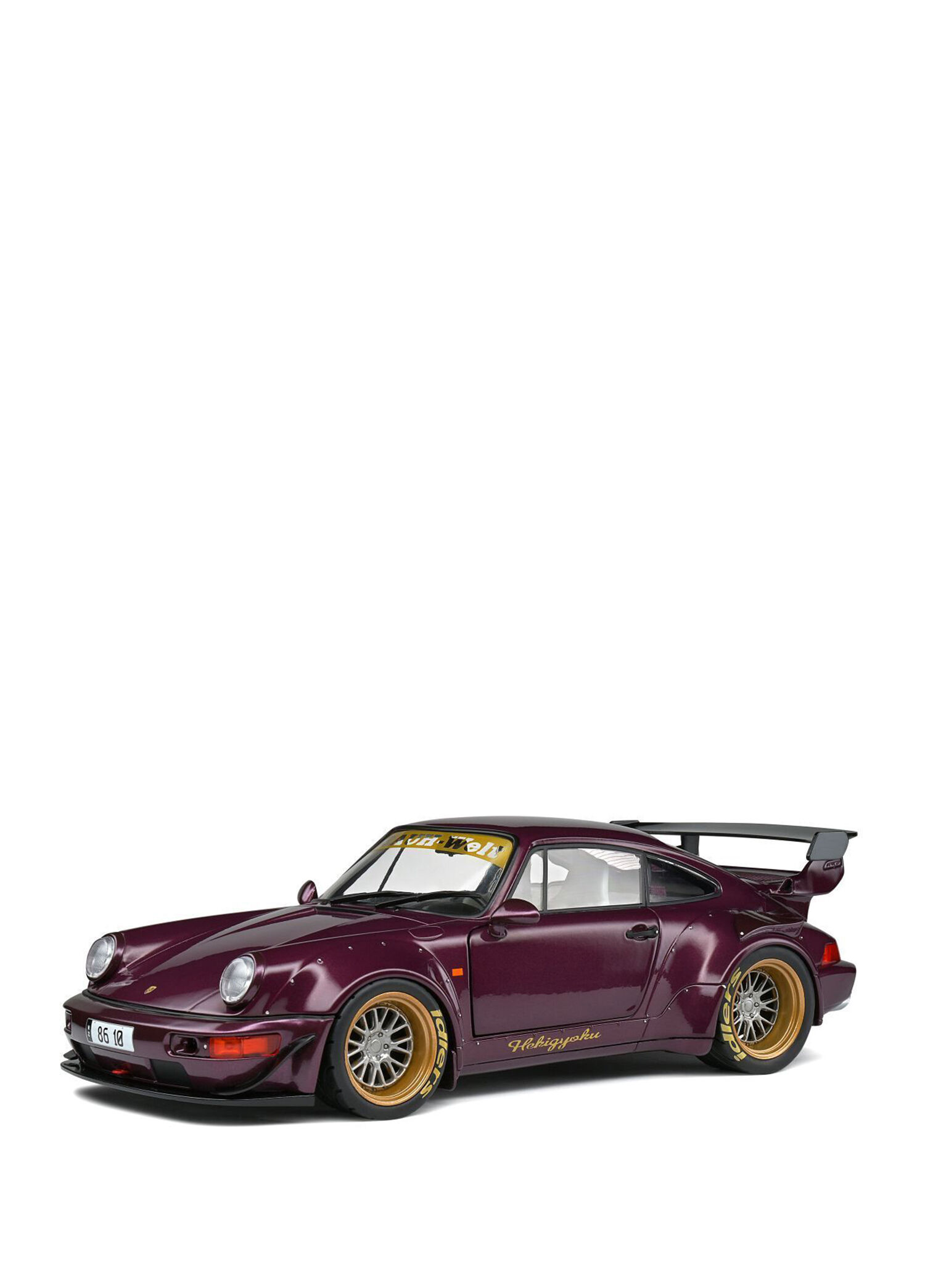 1:18 2022 Porsche 911 (964) RWB Rauh Welt Hekigyoku Bordo Model Araba