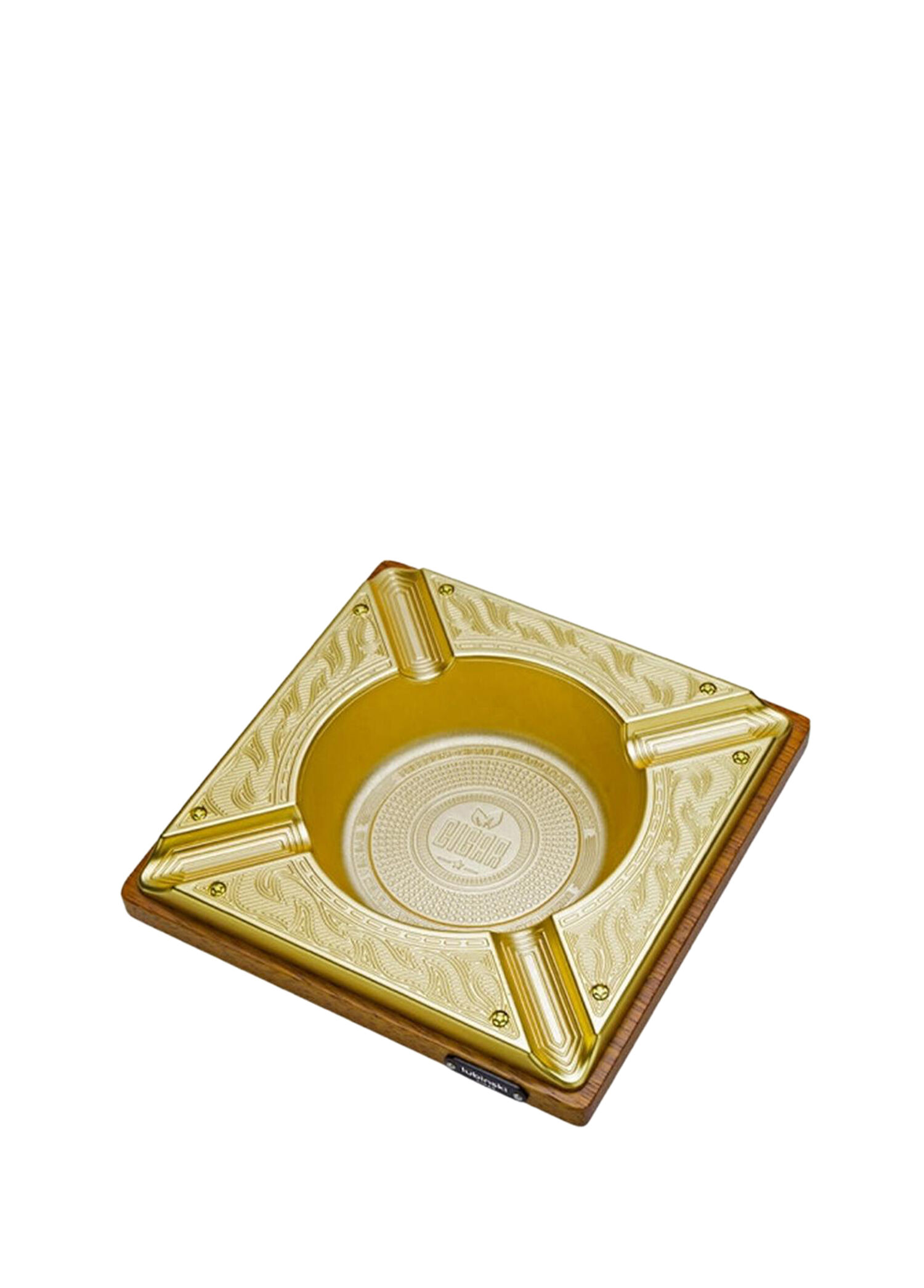 Gold Metal Ahşap Puro Küllüğü