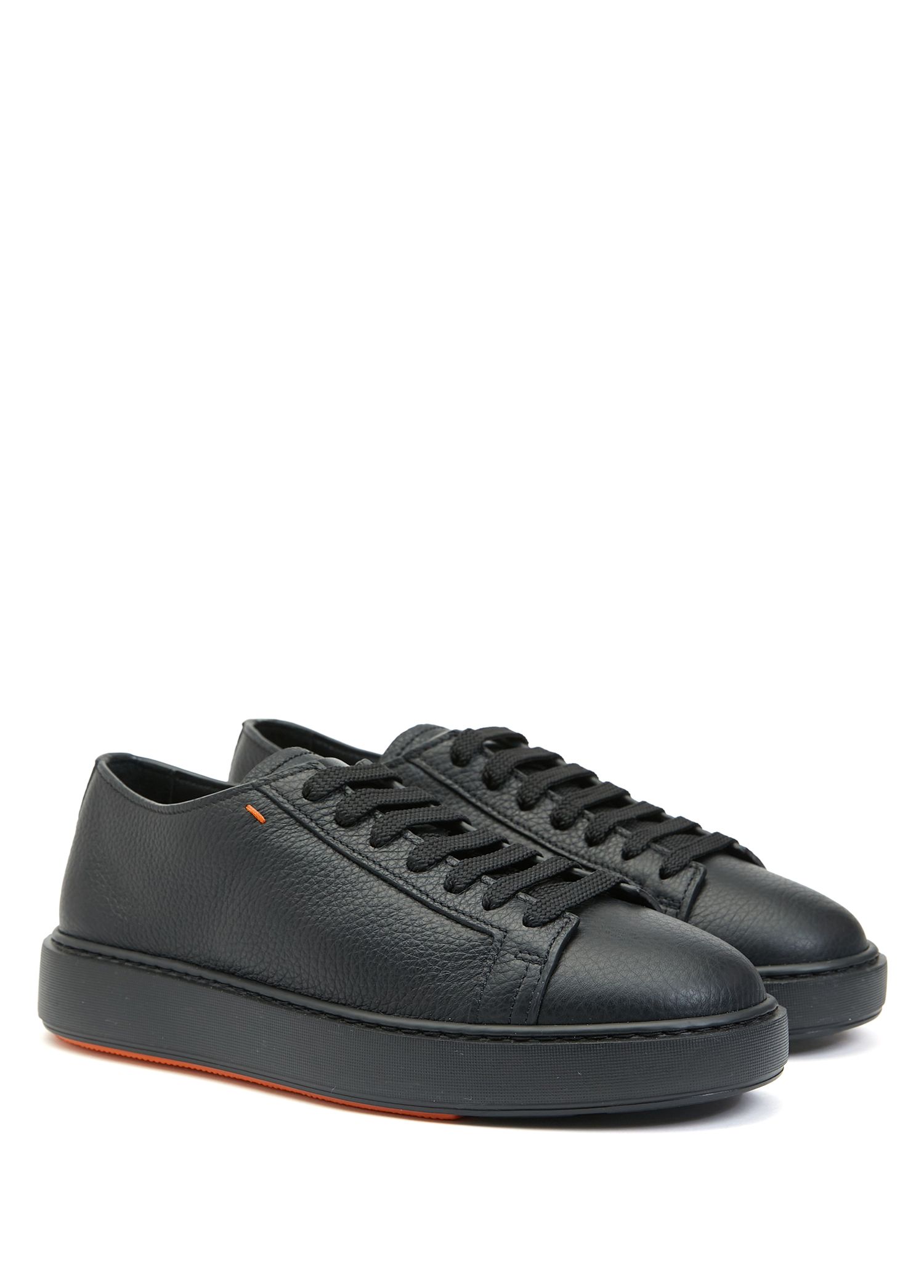 Santoni Siyah Erkek Siyah Erkek Deri Sneaker 1517308 | Beymen