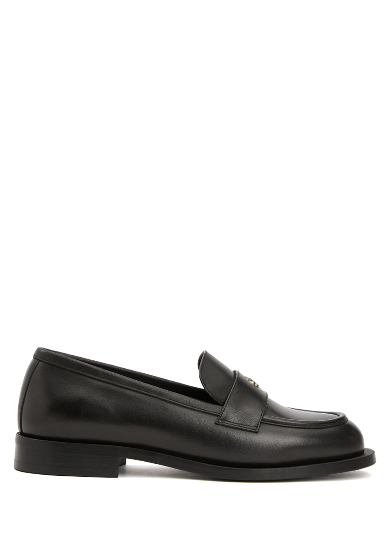 Siyah Kadın Deri Loafer_5