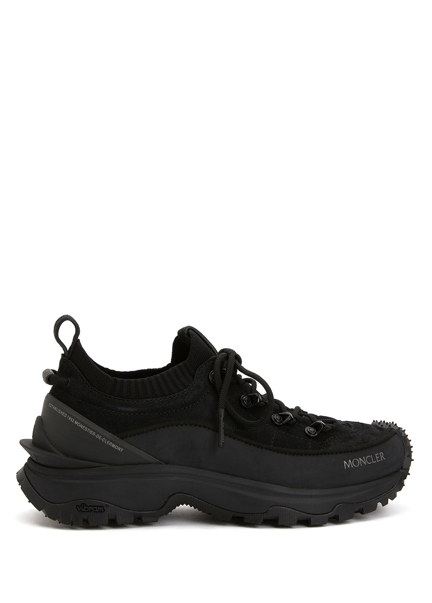 Moncler Siyah Kadın Trailgrip Lite 3 Siyah Kadın Deri Sneaker