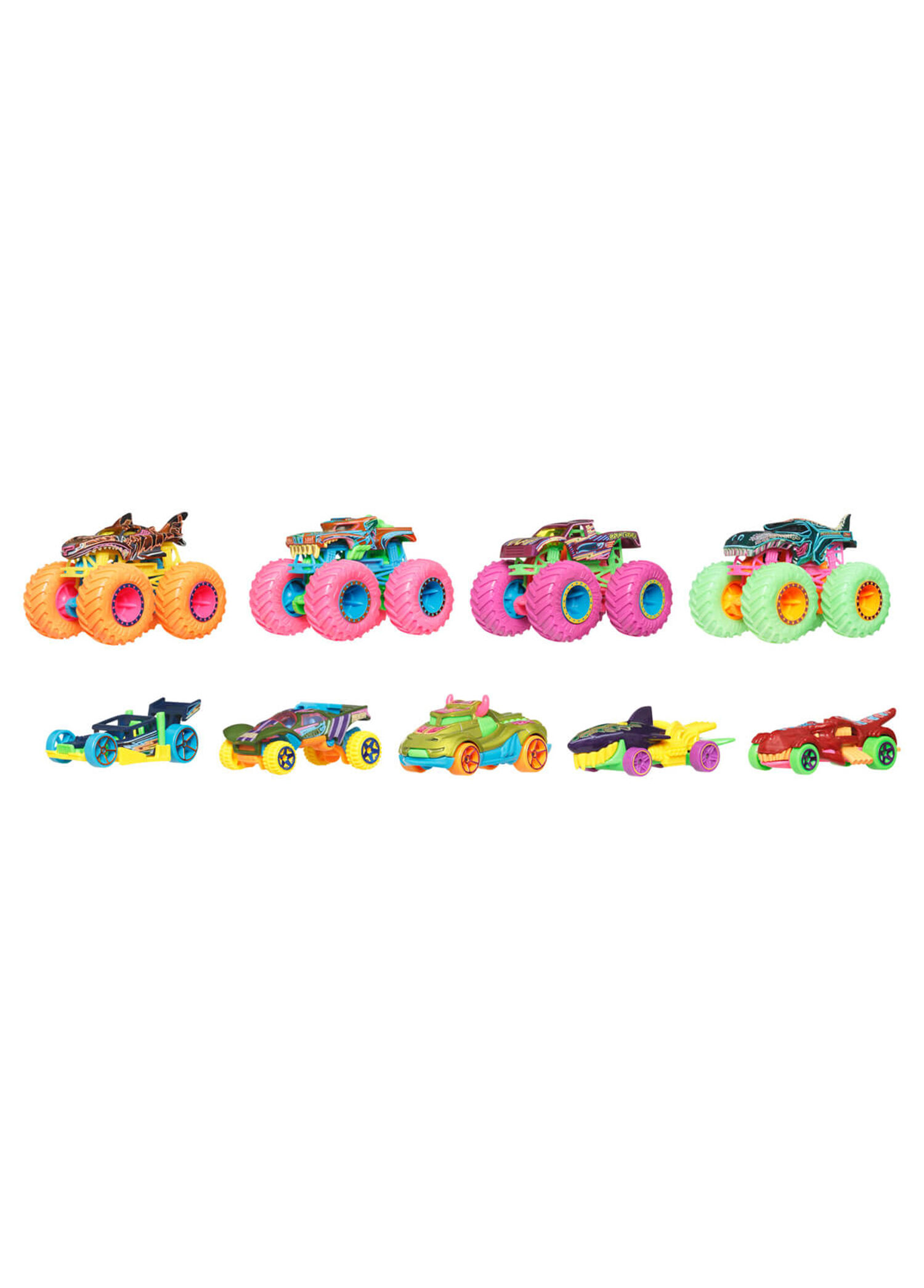 Hot Wheels - Monster Trucks Neon Smashers Oyuncak Araba JMV38 - Çok Renkli