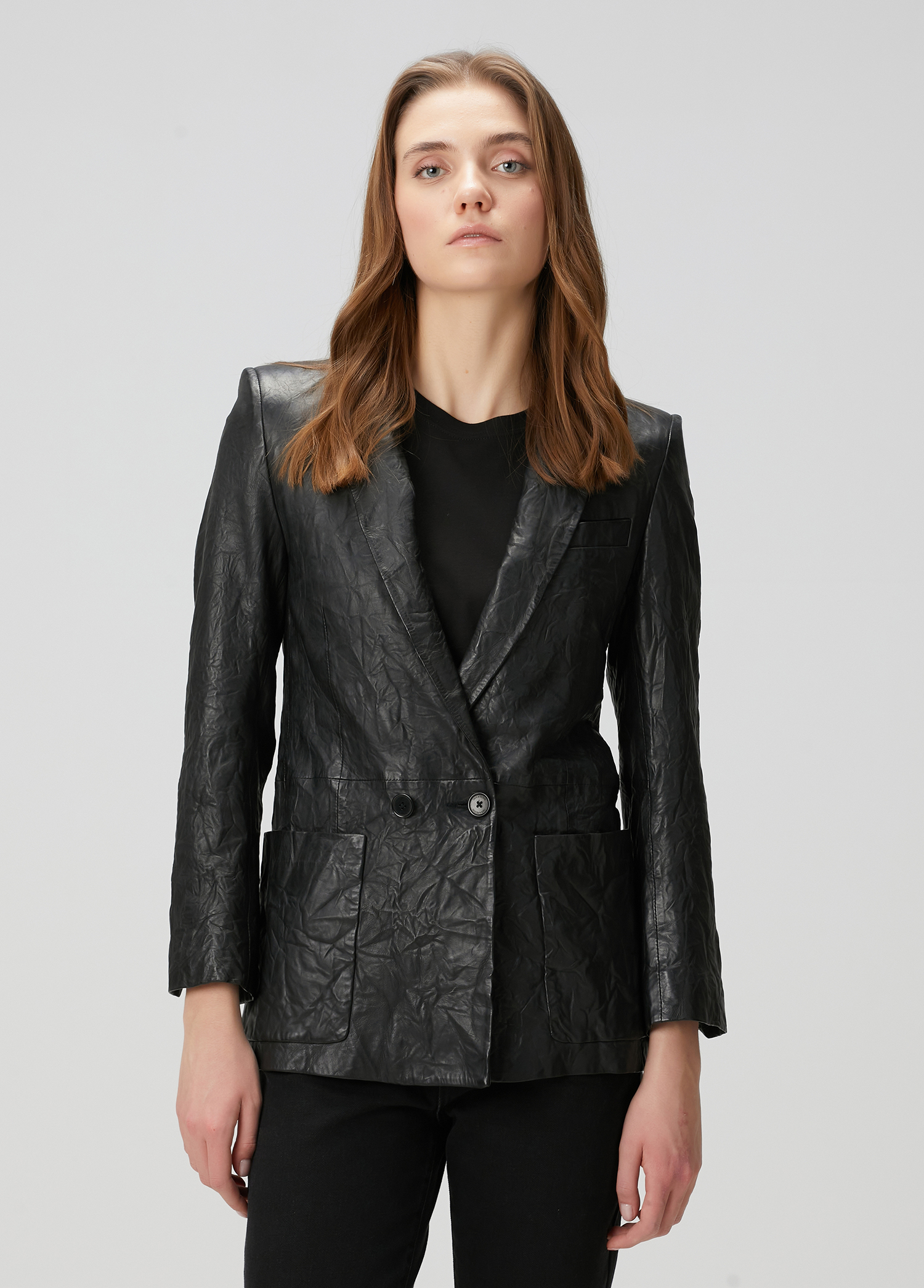 Zadig&Voltaire Black Leather Blazer