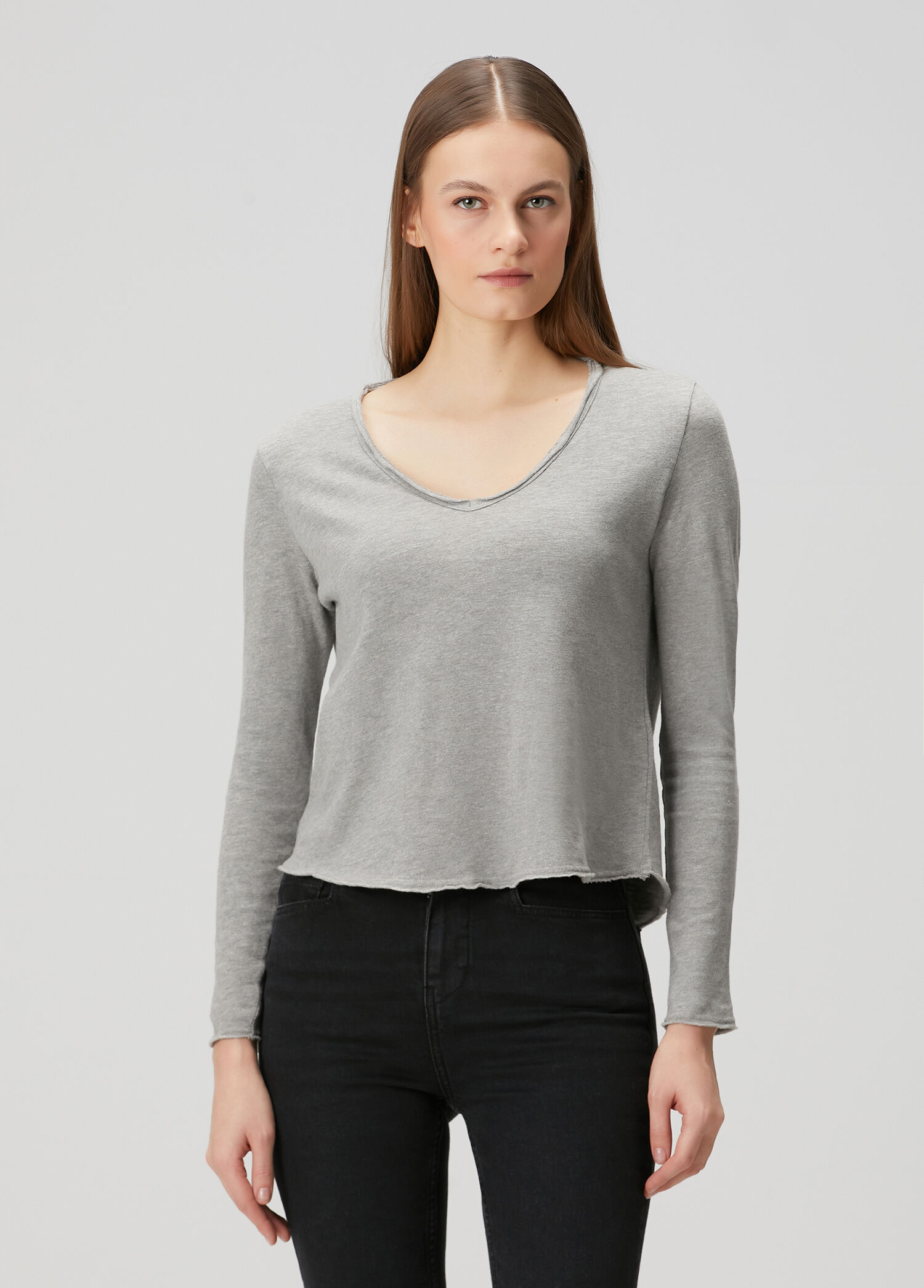Sonoma Gri Uzun Kol T-shirt