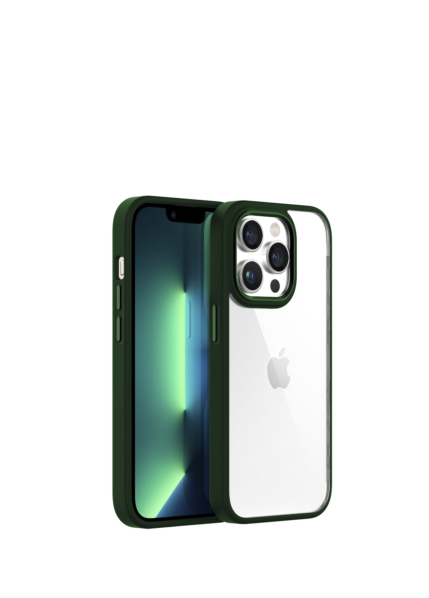 iPhone 13 Pro Max New Air Bumper Green Kılıf