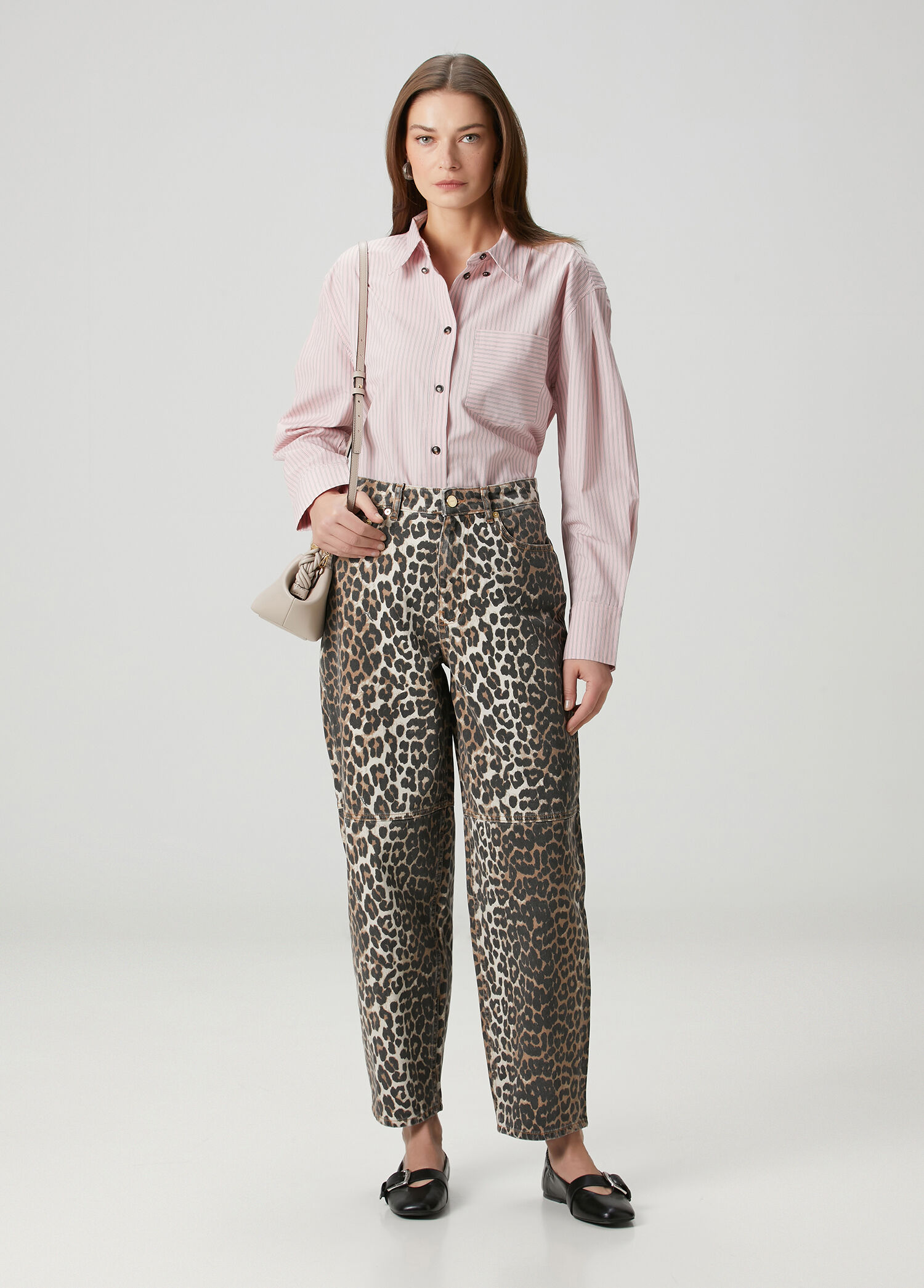 Stary Leopar Desenli Jean Pantolon