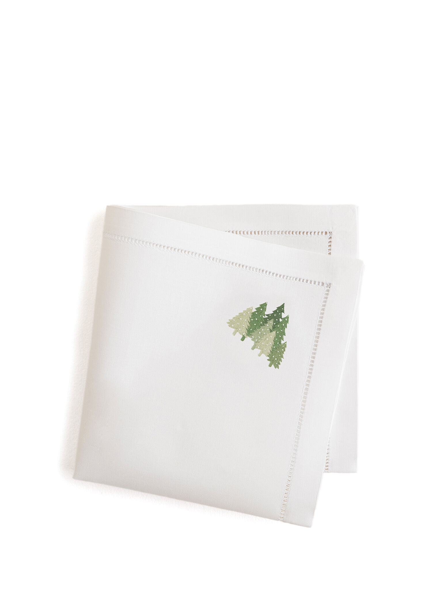 Tress Beyaz Pamuklu Nakıslı Servis Peçetesi 40 x 40 Cm