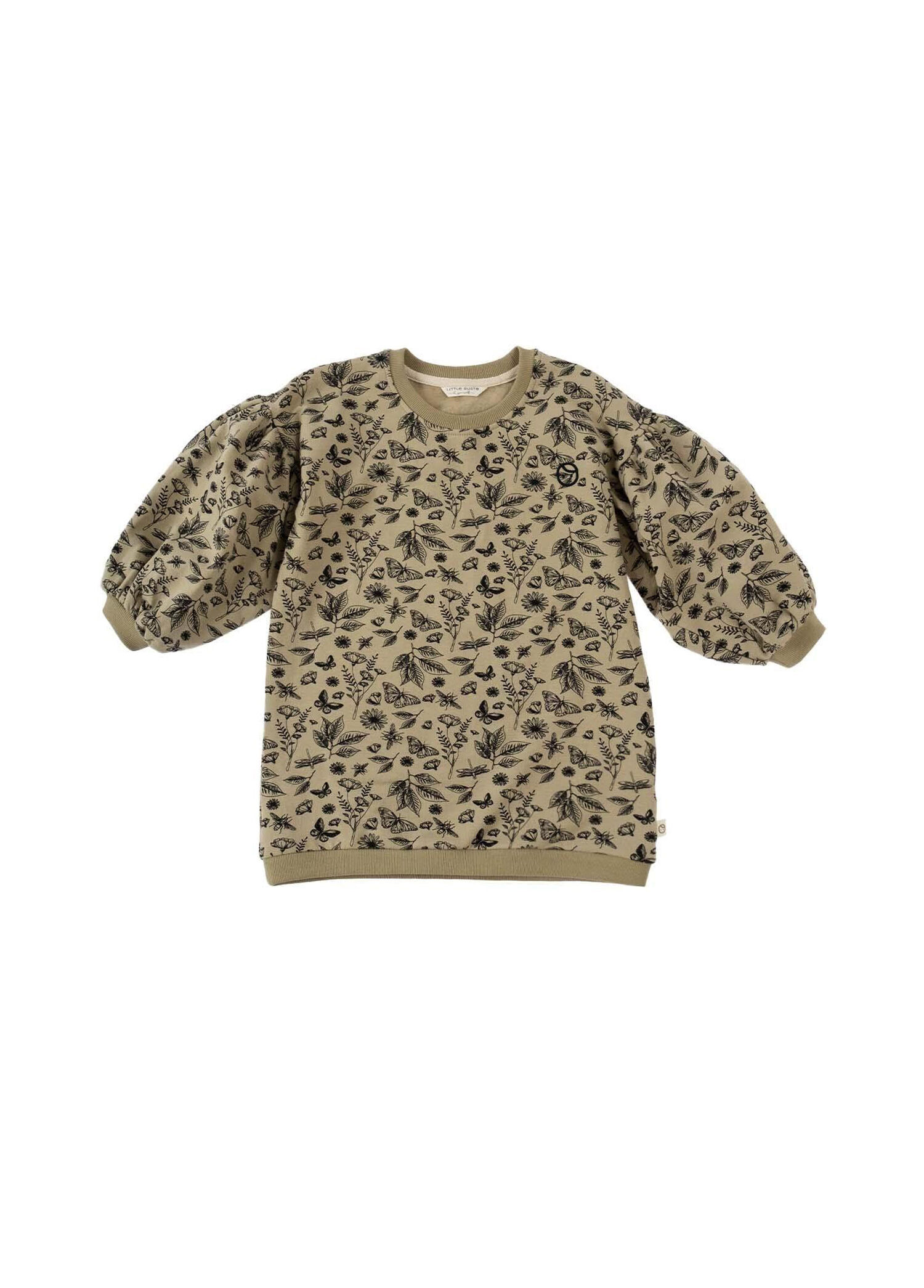 Haki Orenda Organik Pamuk Balon Kollu Unisex Çocuk Sweatshirt