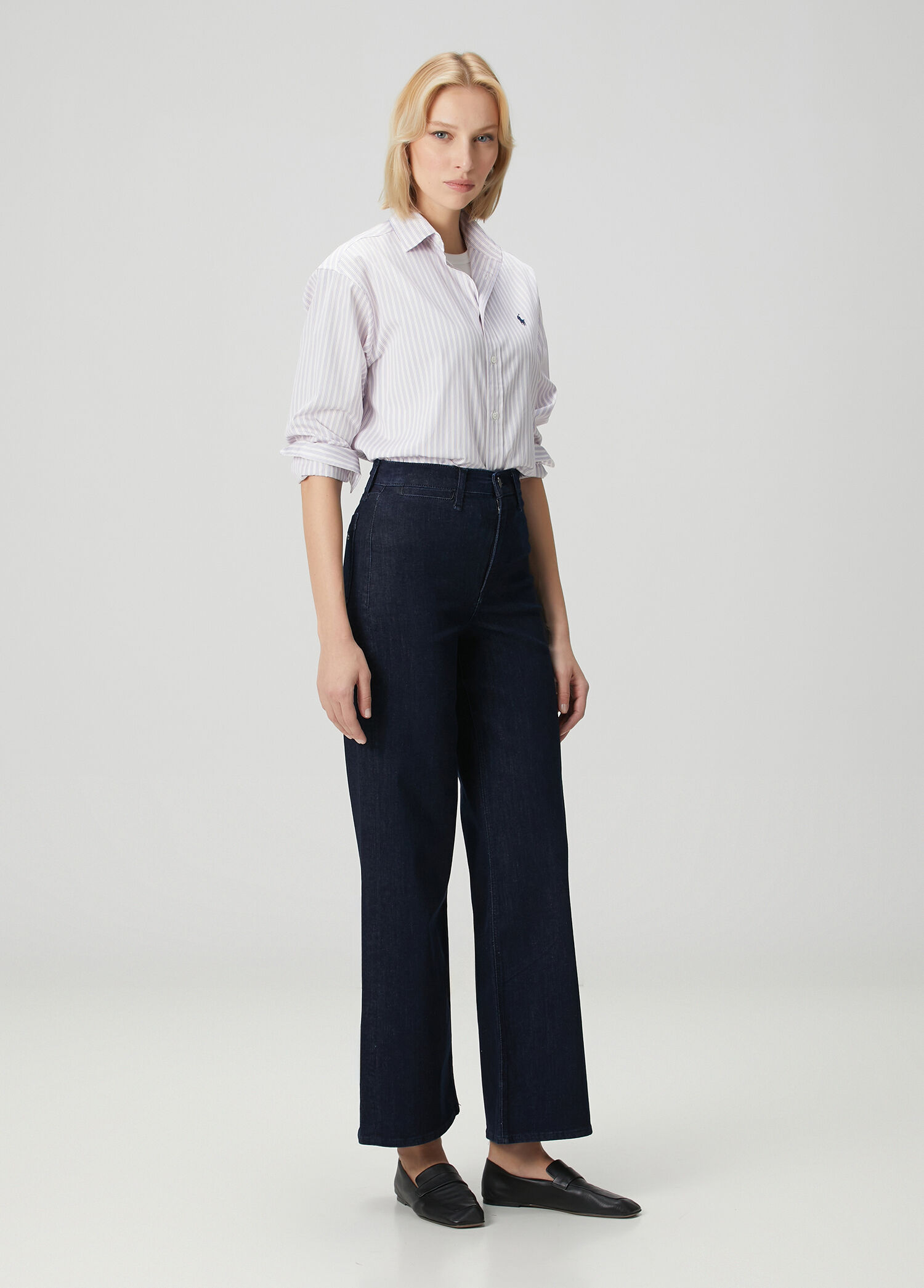 Epic Hadley Wide Leg Koyu Mavi Jean Pantolon