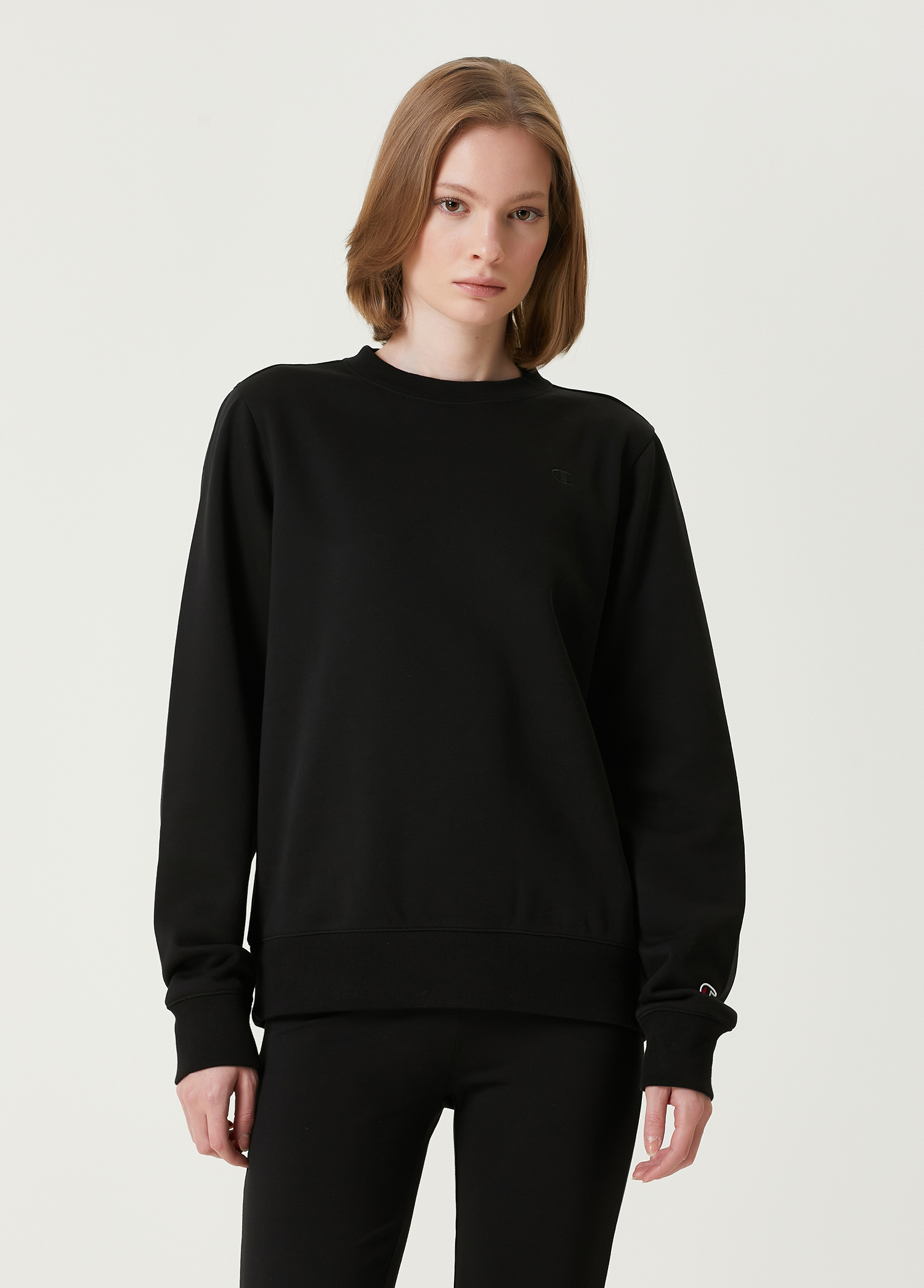 Siyah Logolu Sweatshirt