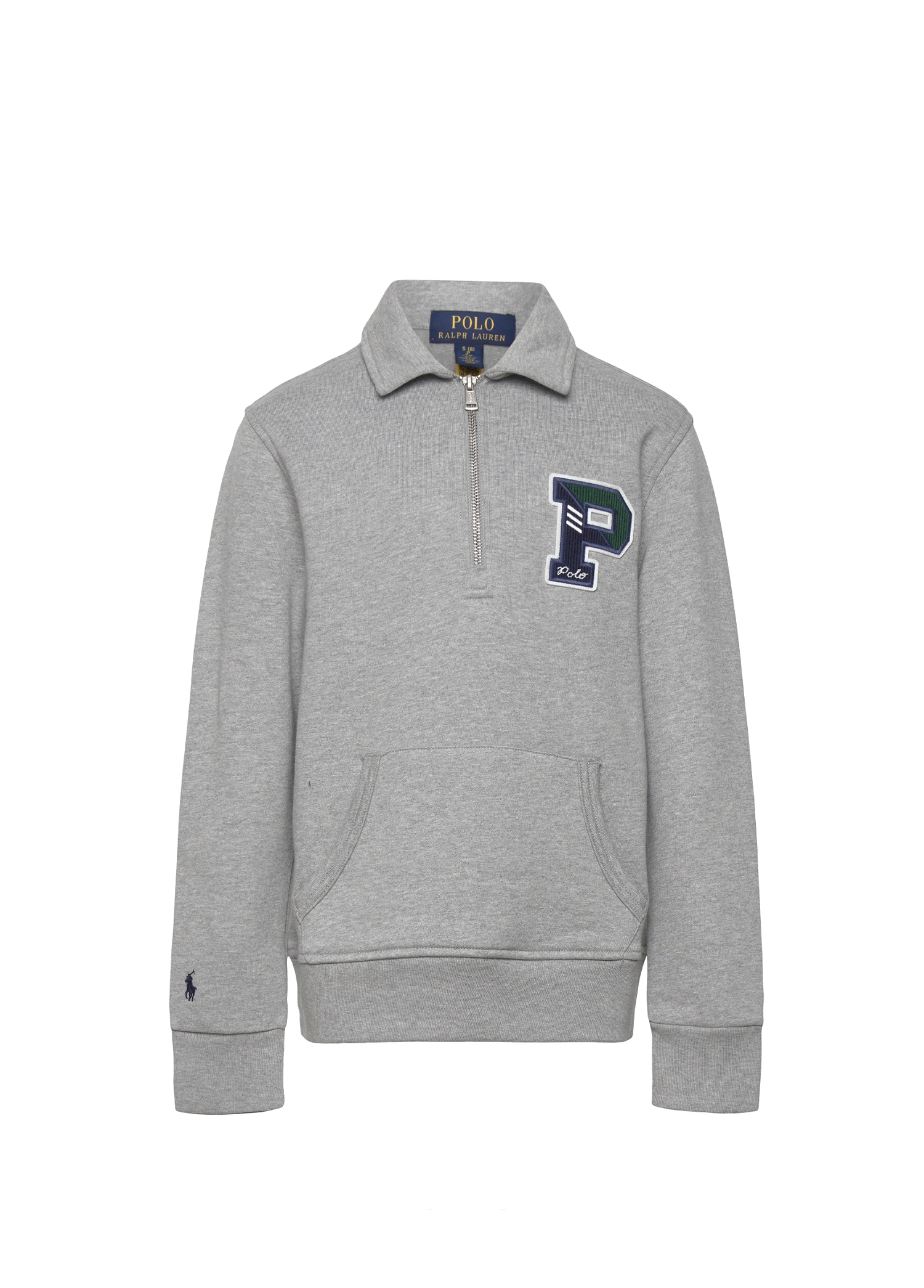 Gri Erkek Çocuk Polo Sweatshirt