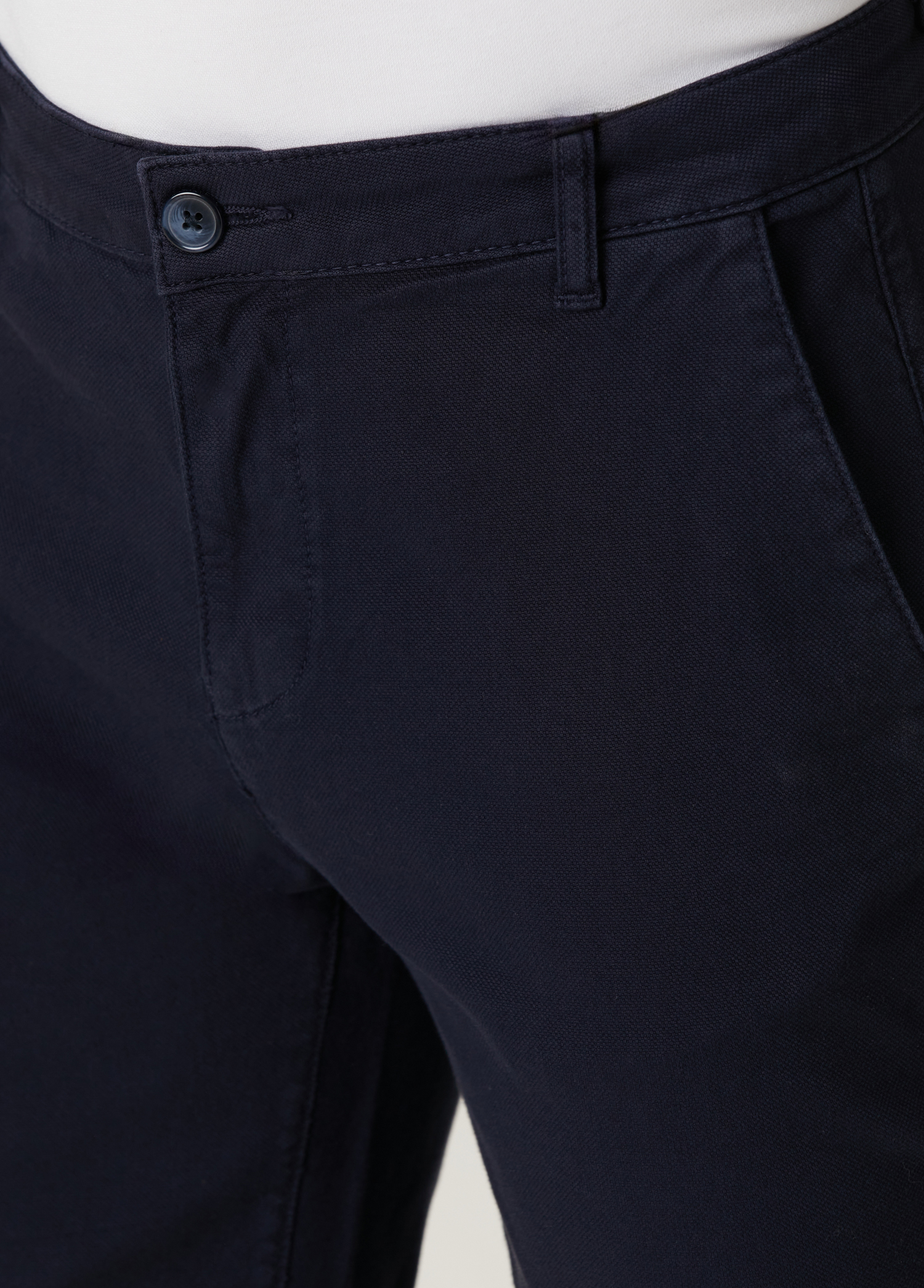 Slim Fit Lacivert Şort_3