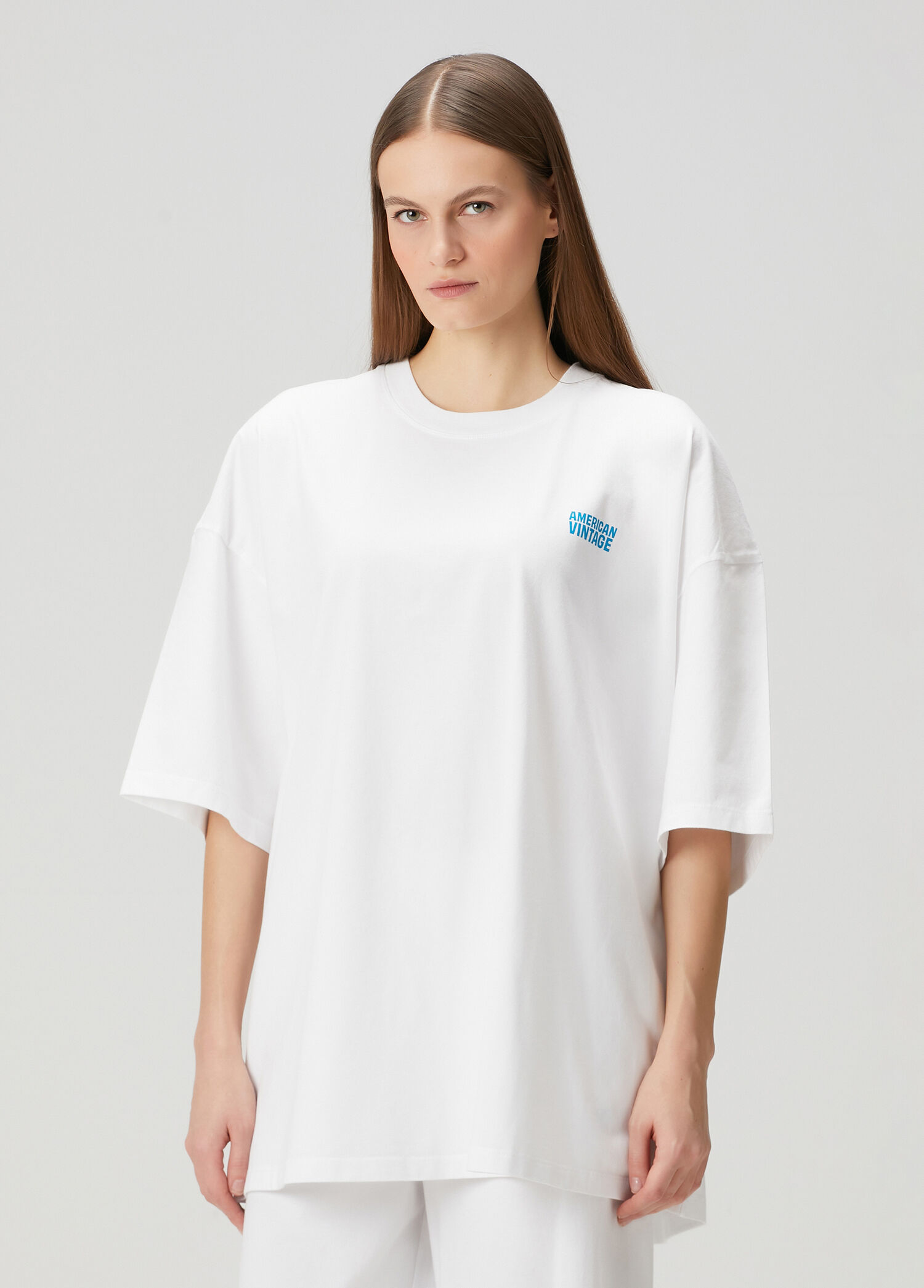 Gixy Oversized Beyaz T-shirt