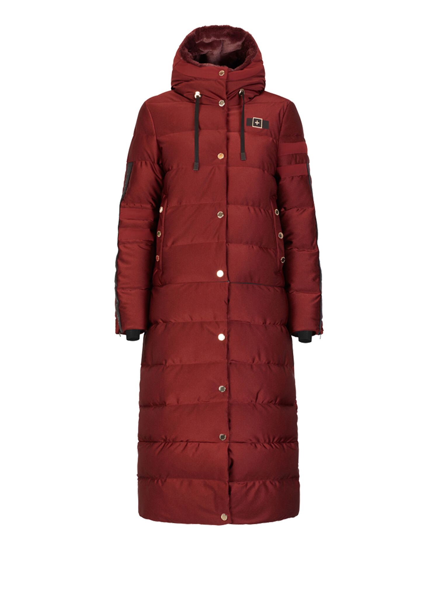 211 Transformable Eco Down Coat +1 Bordo Kadın Kayak Montu