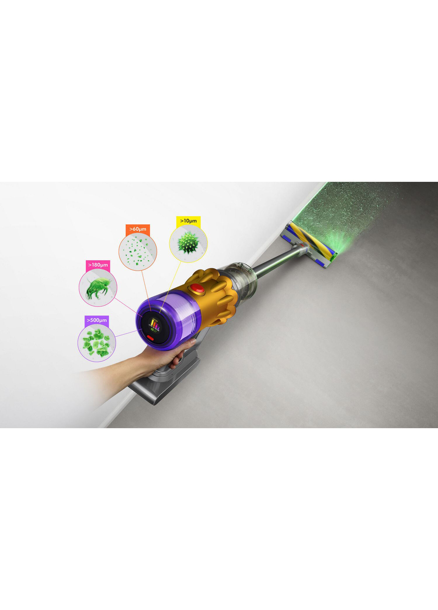 Dyson - V12 Detect Slim Absolute Kablosuz Dikey Süpürge - Gri