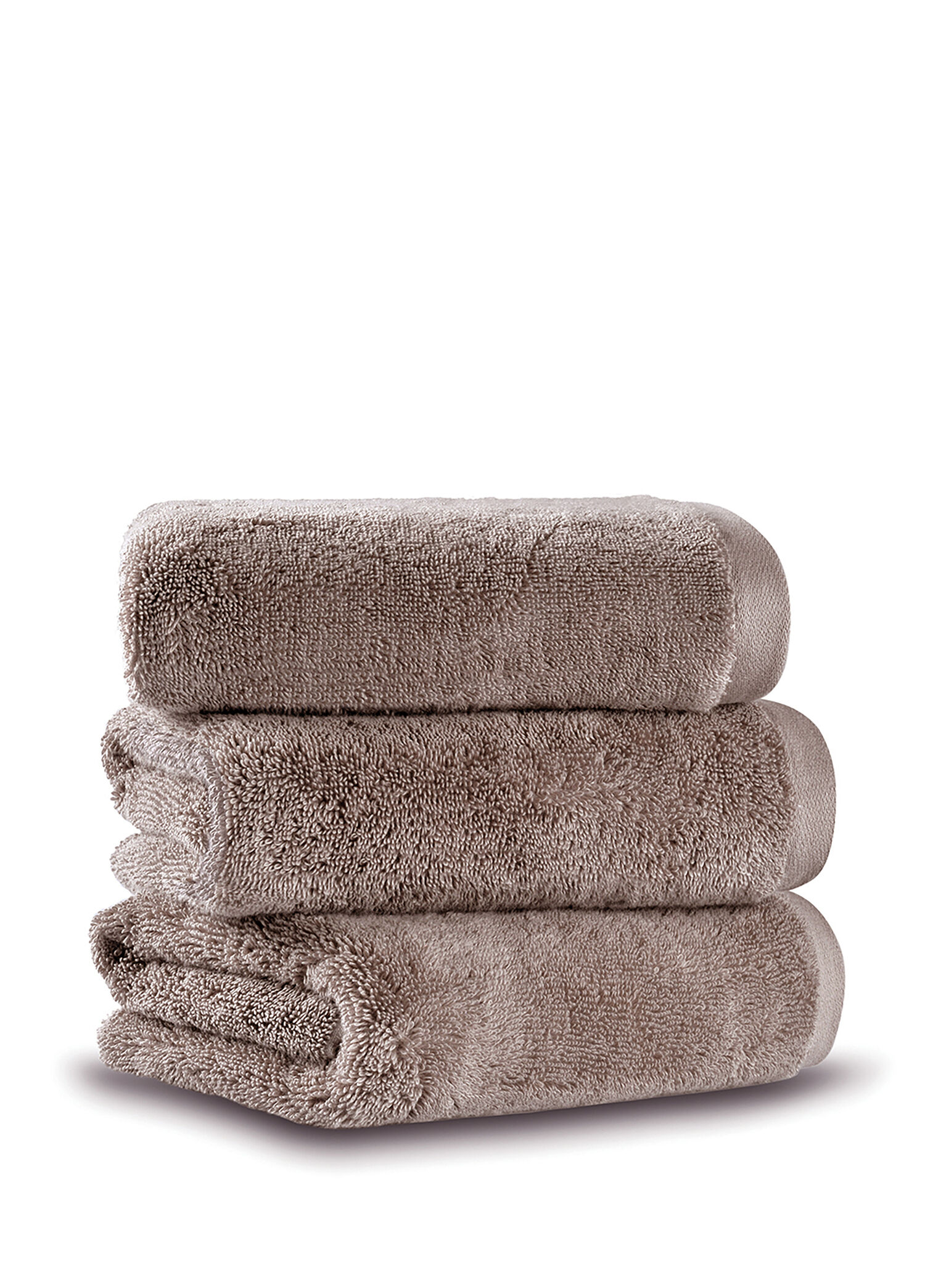 Ecoluxe Warm Gray Organik Pamuk 3'lü El Havlusu Seti