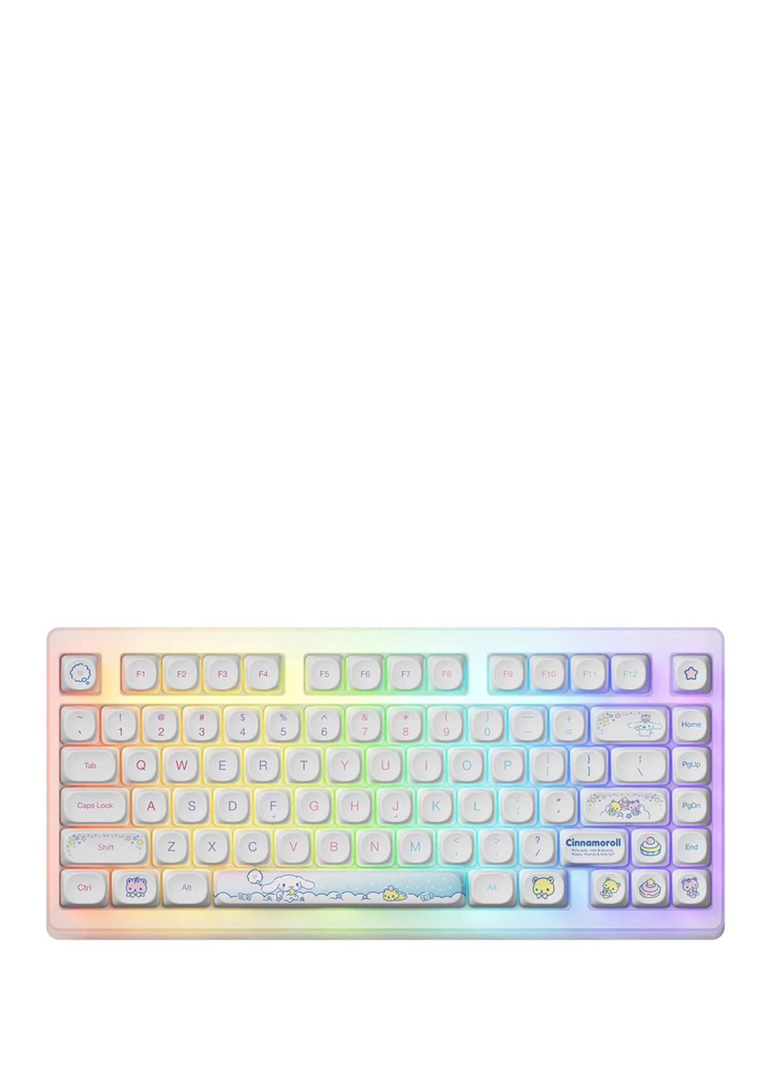 X Cinnamoroll ACR TOP75B Özel Seri V3 Piano Pro Switch RGB Kablosuz Hotswap Mekanik Gaming Klavye