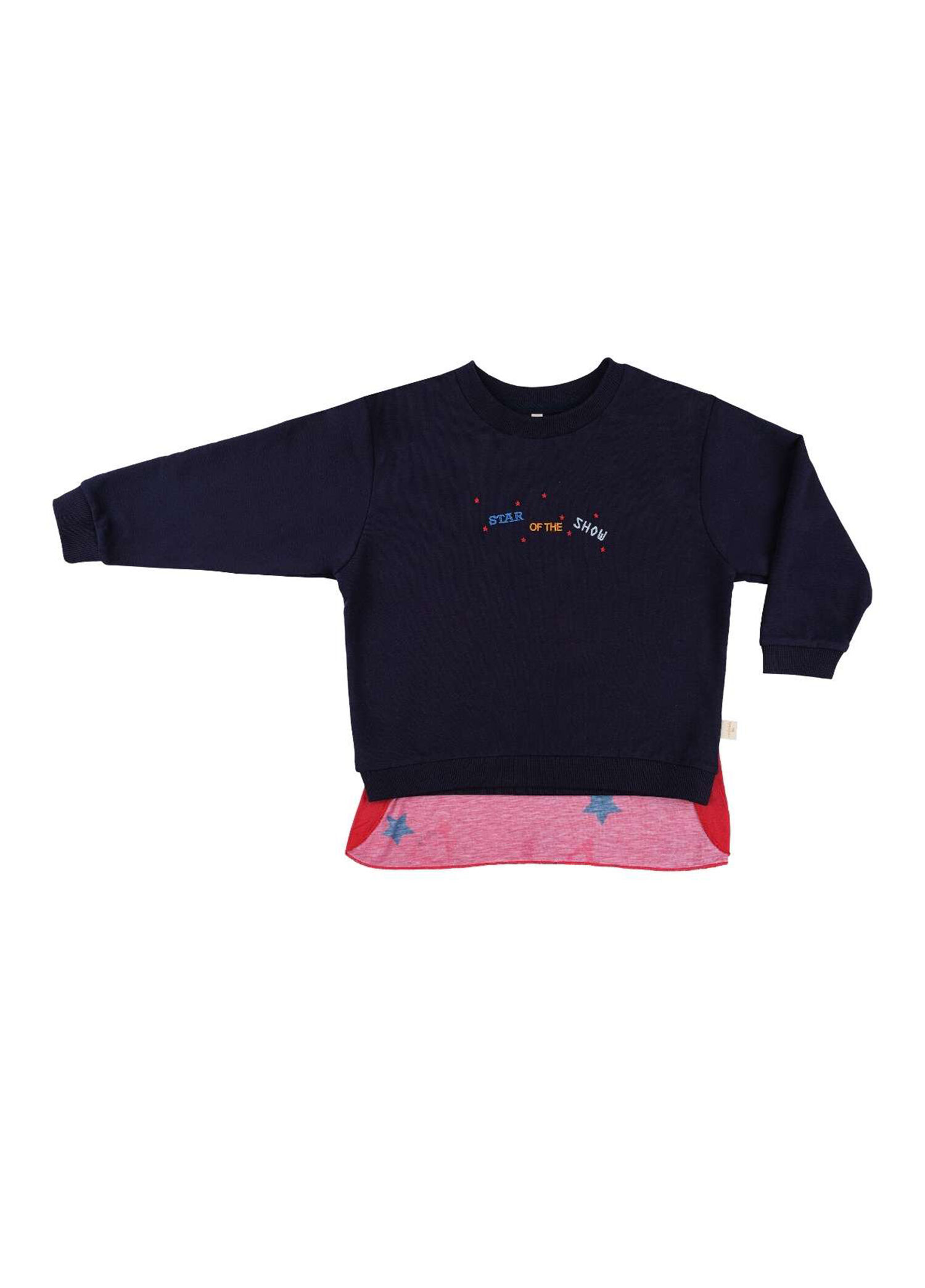 Pelerin Detaylı Gece Mavisi Erkek Çocuk Sweatshirt