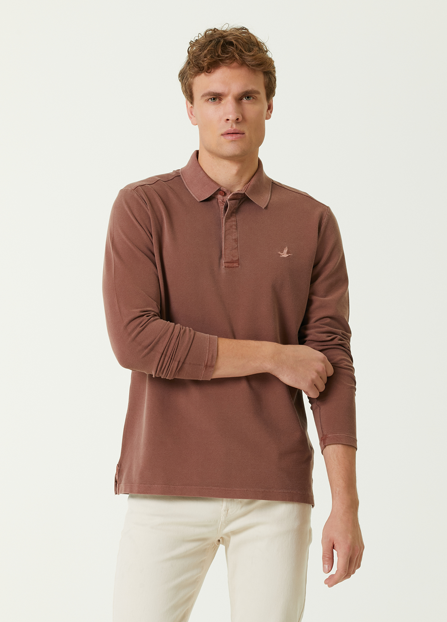 Beymen Comfort Fit Tütün Polo Yaka Uzun Kol T-shirt. 1 Beymen Comfort Fit Tütün Polo Yaka Uzun Kol T-shirt. 1