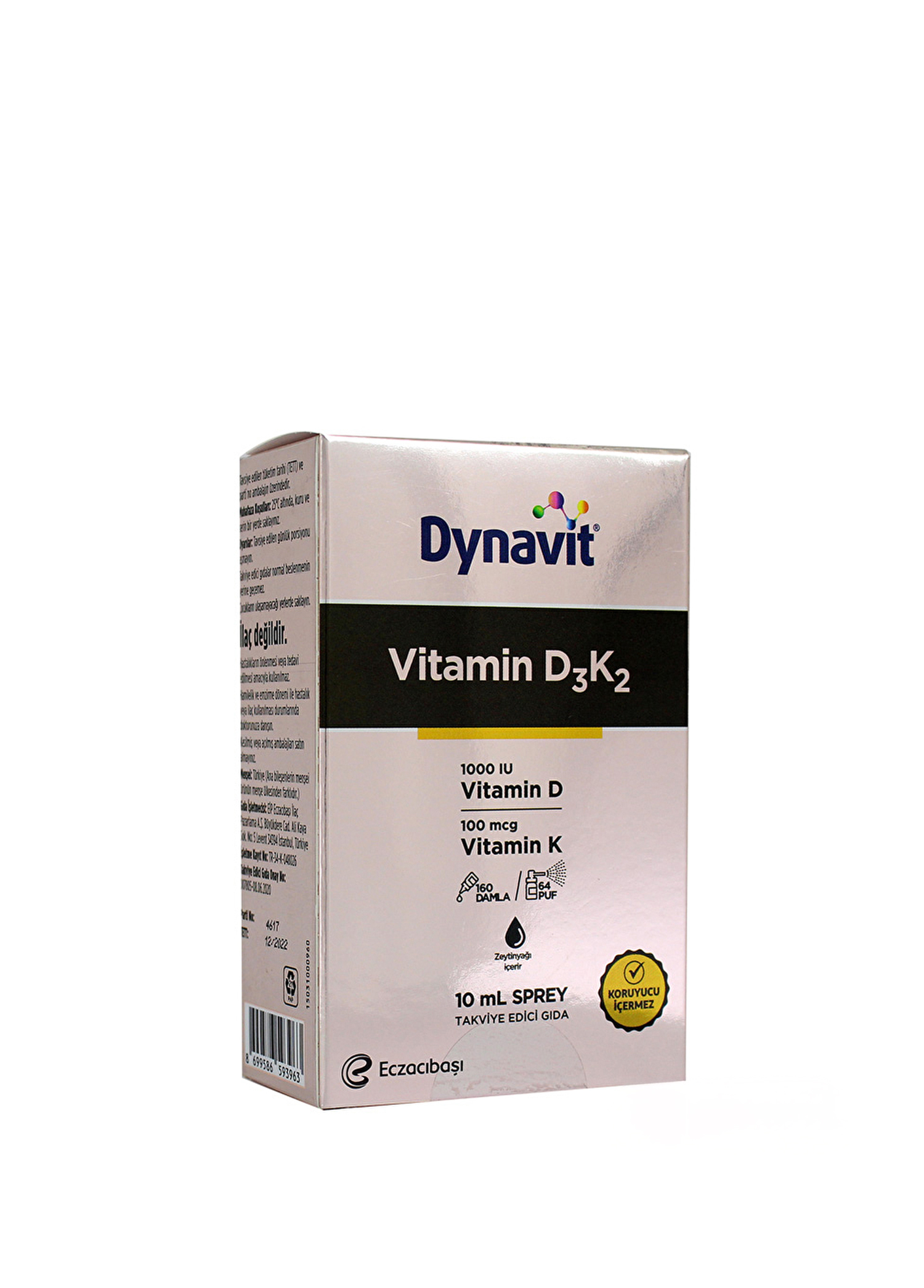 Vitamin D3K2 Takviye Edici Gıda Sprey 10 ml