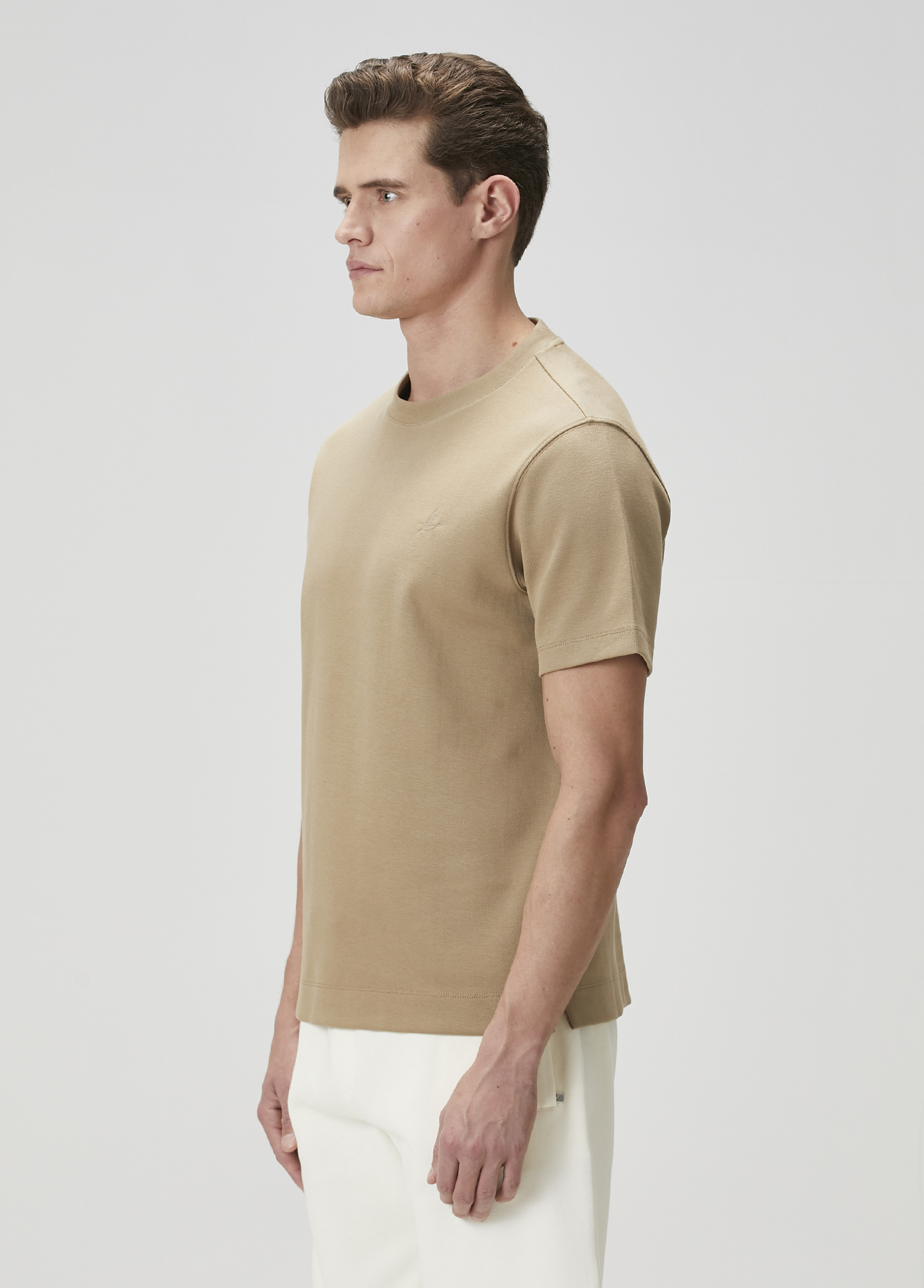 Vizon Logo Nakışlı Basic T-shirt_3