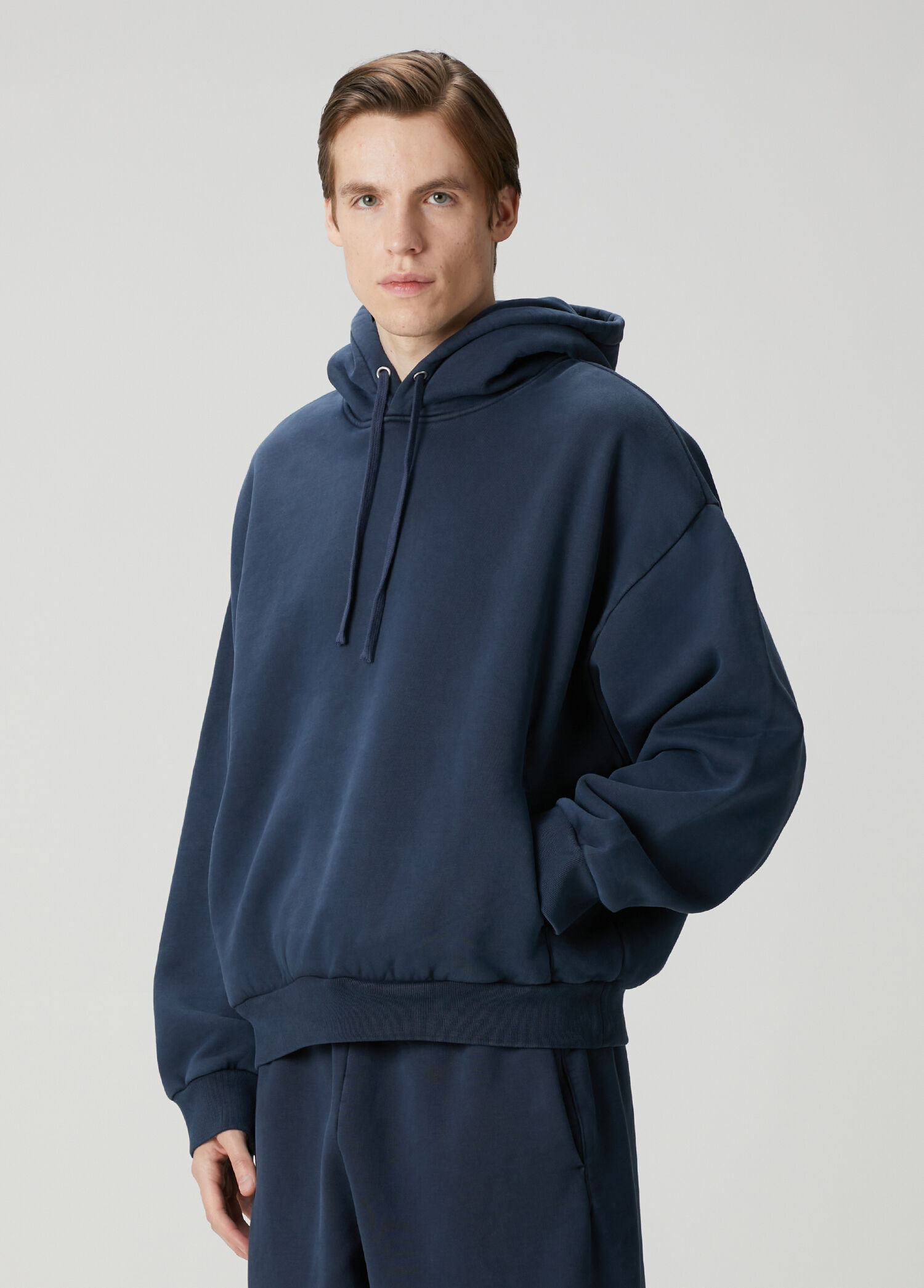 Lacivert Kapüşonlu Sweatshirt