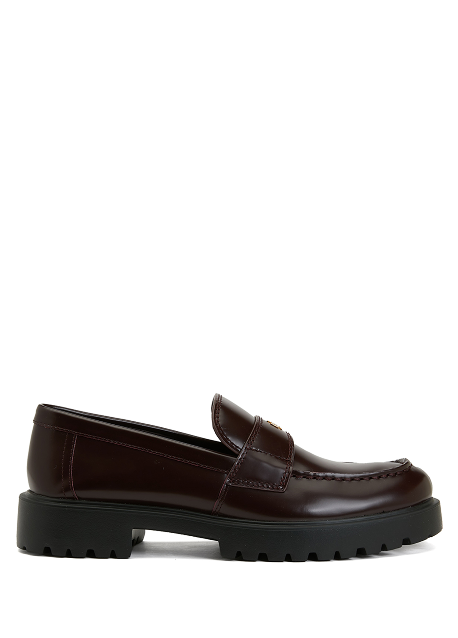 Classic Lug Bordo Kadın Deri Loafer