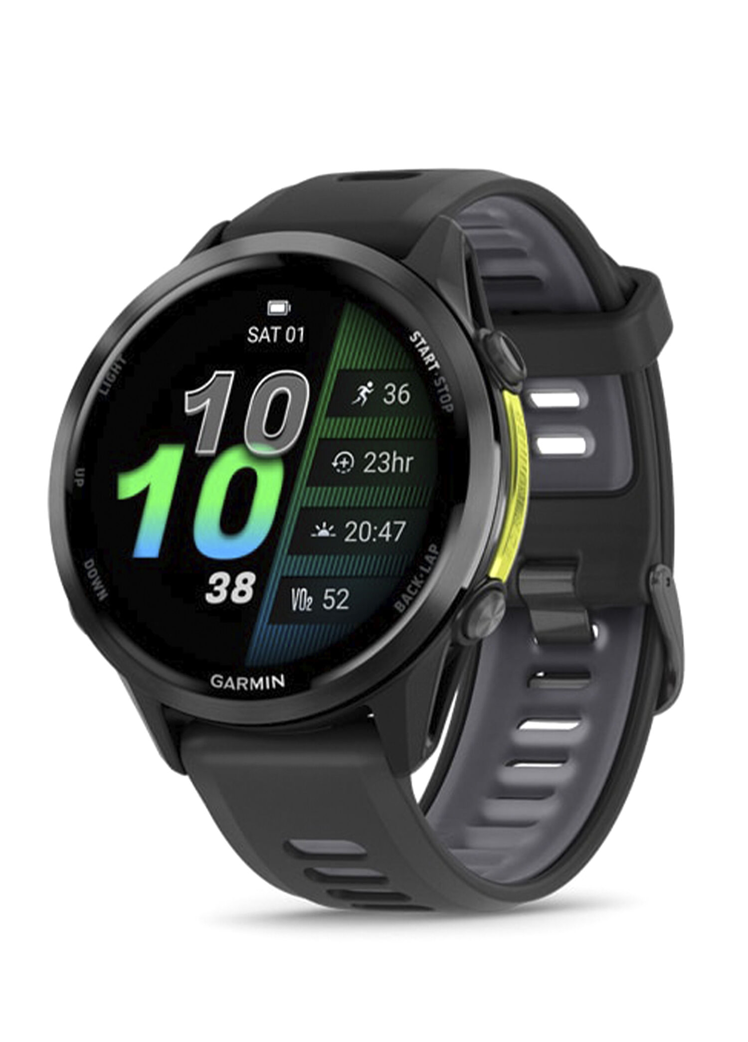 Forerunner 970 Karbon Gri DLC Titanyum Siyah Gri Silikon Kayışlı Akıllı Saat