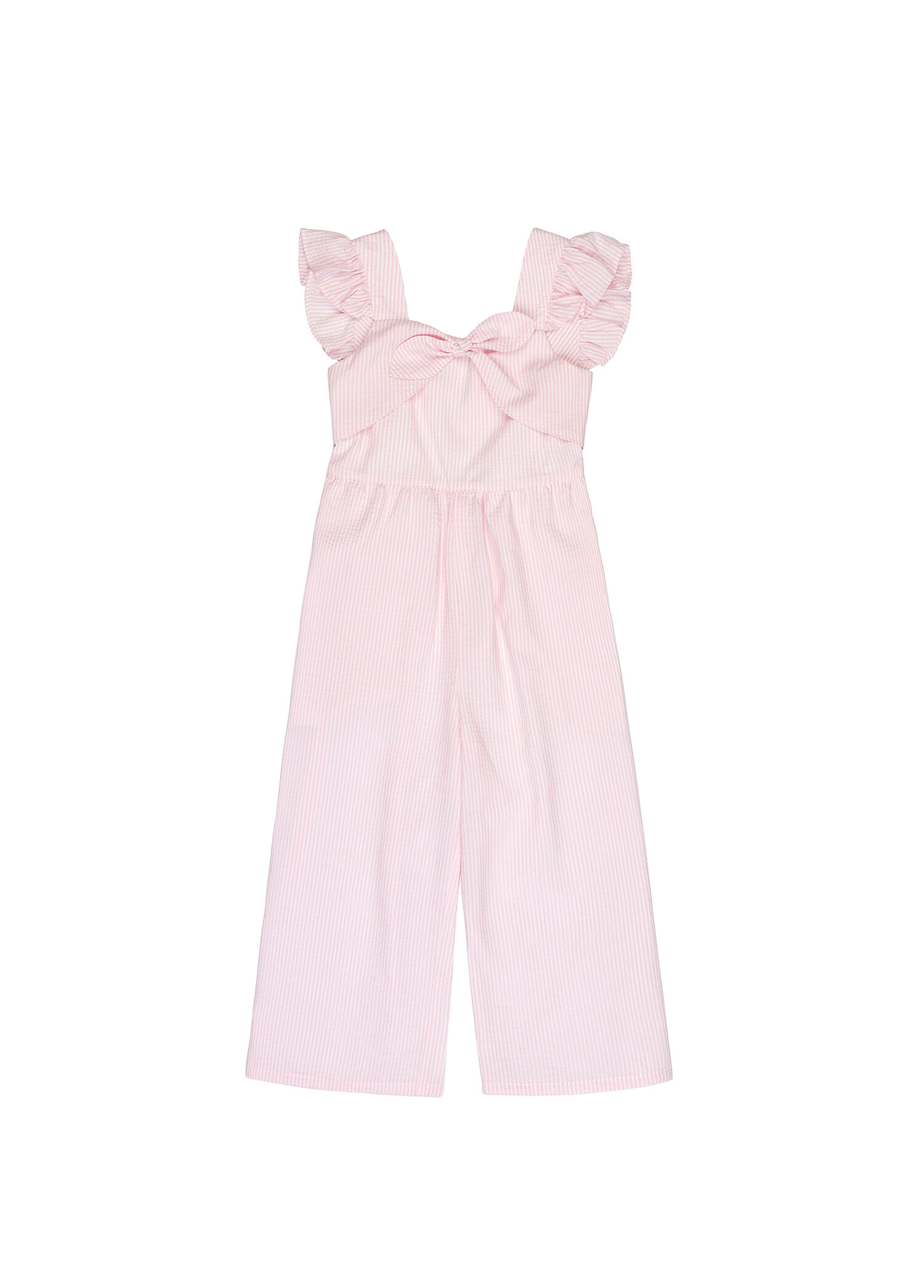 Pembe Gofre Kız Çocuk Tulum