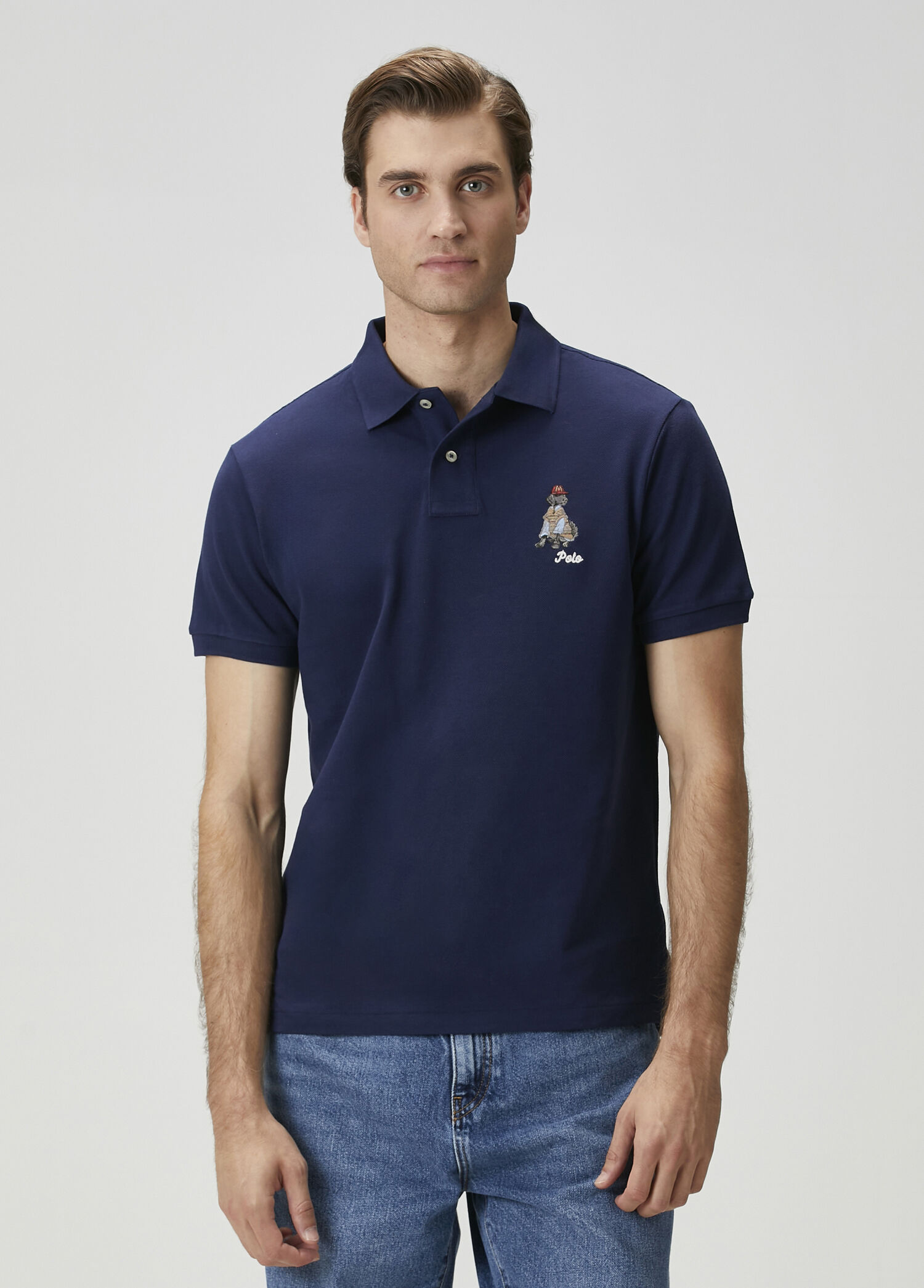 トップス POLO RALPH LAUREN Polo Ralph Lauren Lacivert Erkek Lacivert Polo Yaka T-shirt