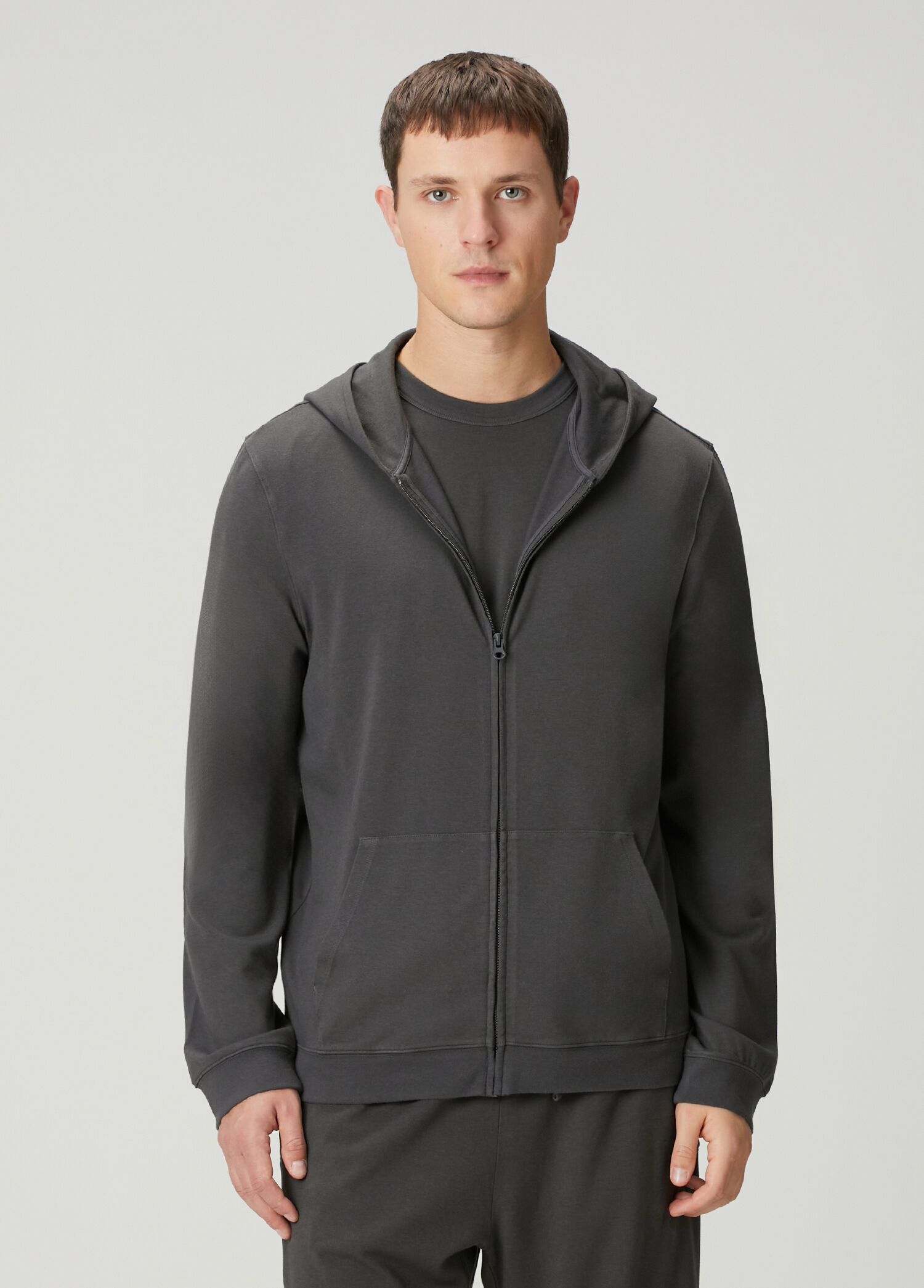 Gri Kapüşonlu Sweatshirt