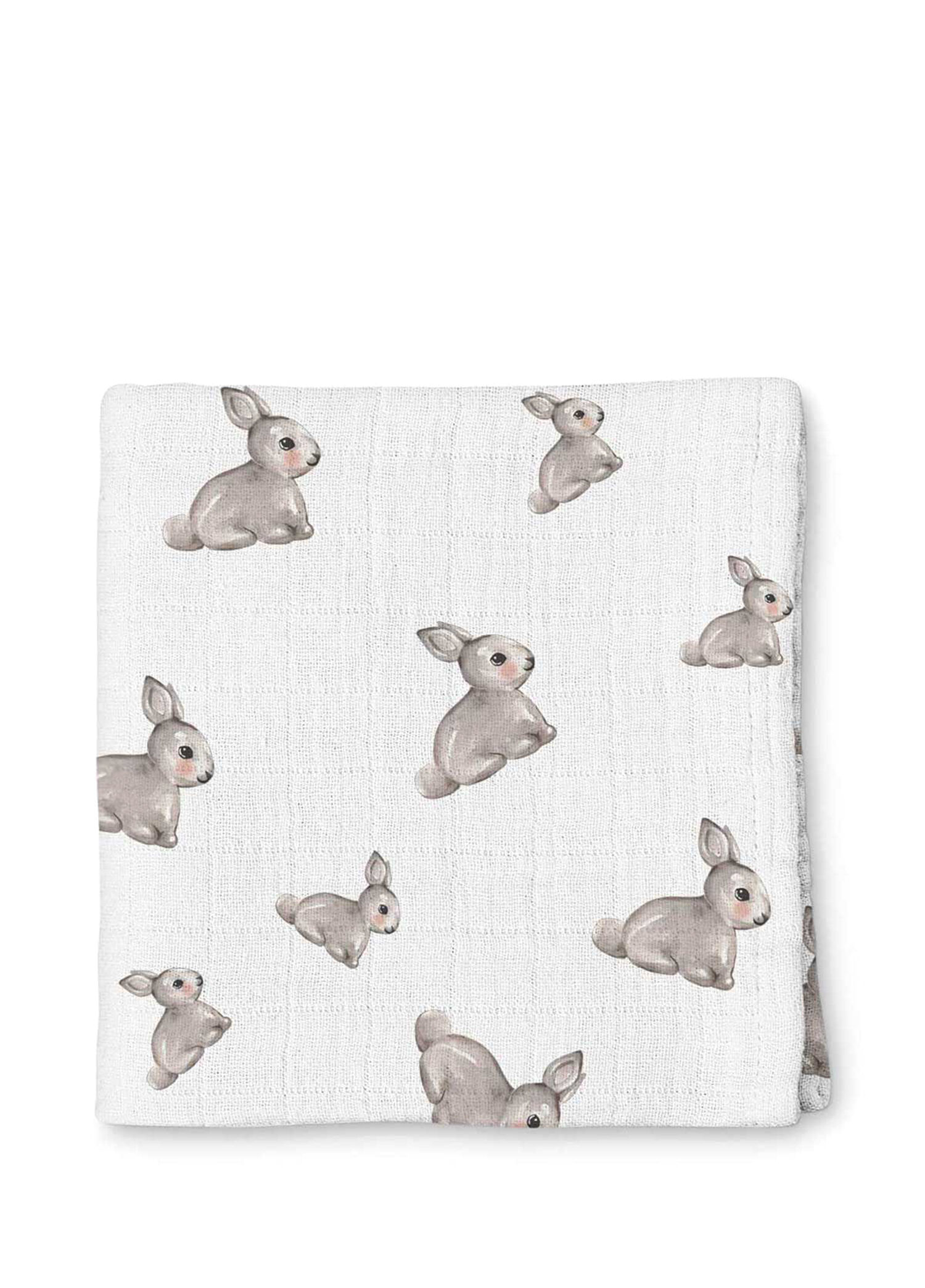 %100 Pamuk Iconique Lapin Müslin Bebek Örtüsü 120x120 cm