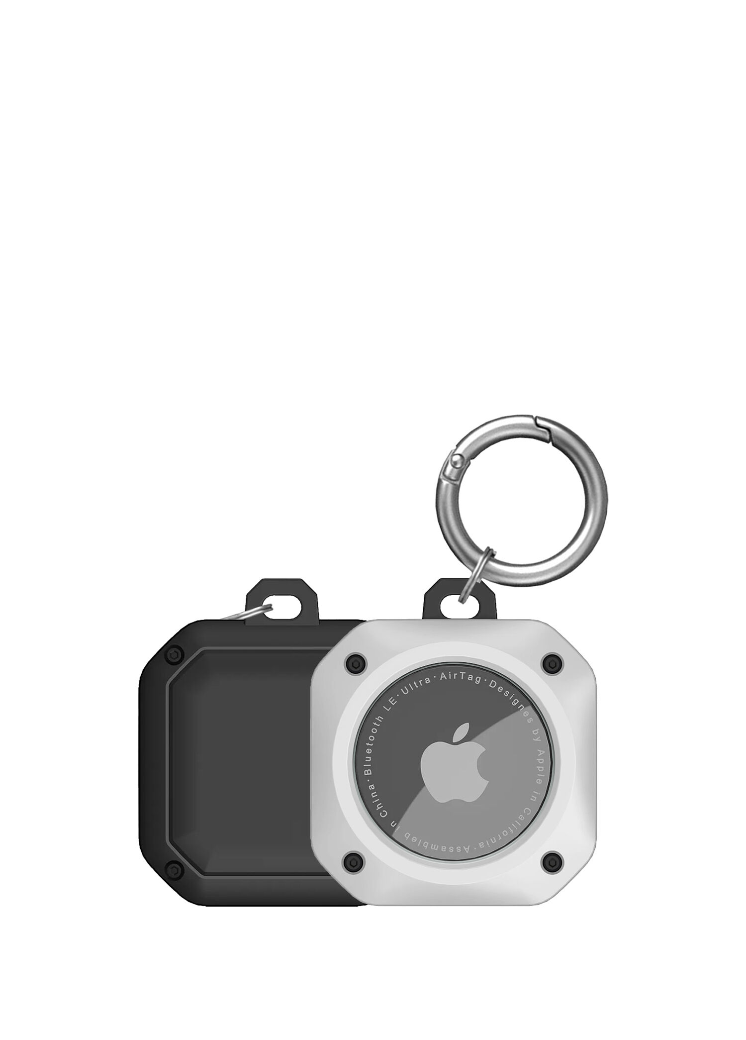 TagSafe ProShield White Taşınabilir Anahtarlık AirTag Uyumlu Kılıf