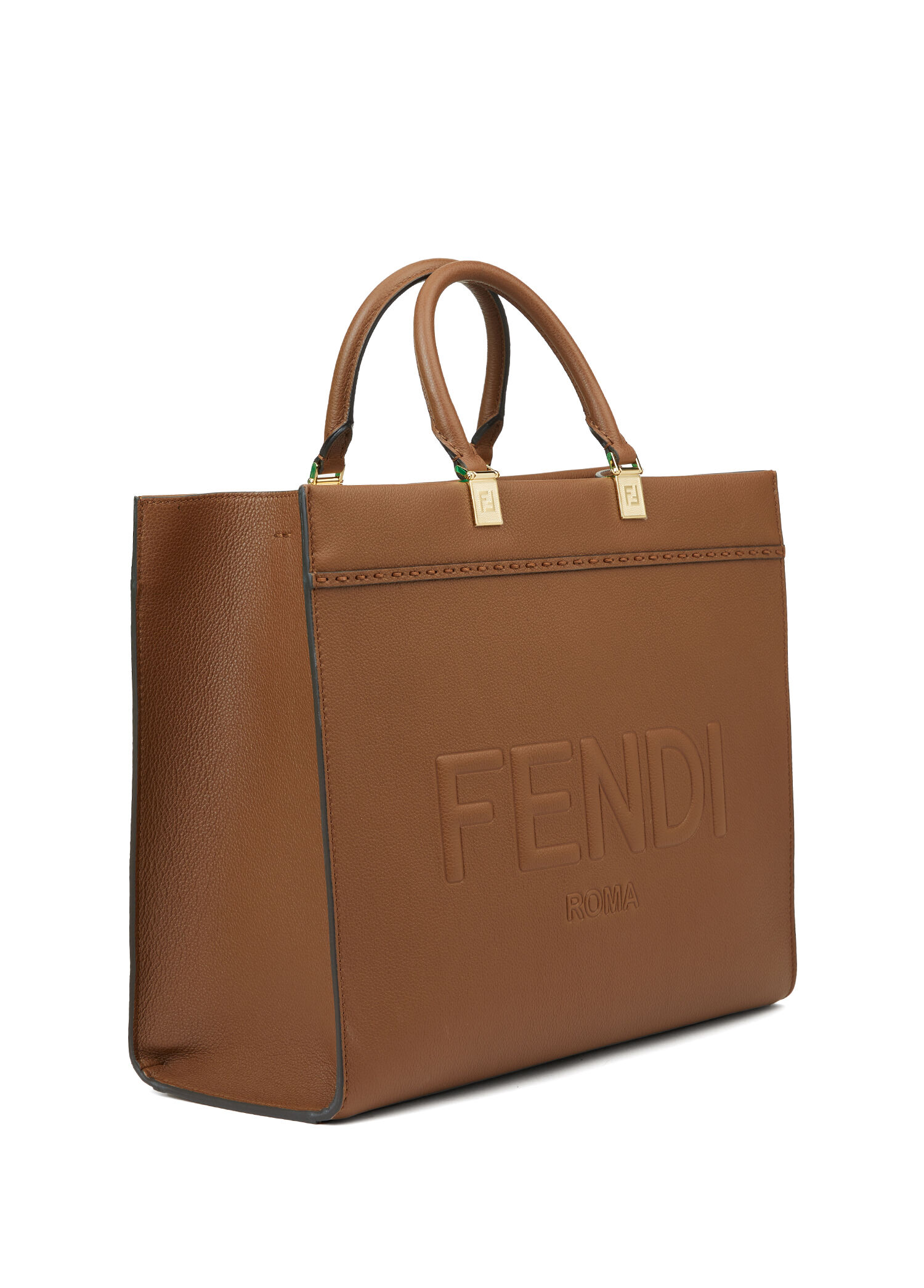Fendi Kahverengi Kadın Medium Sunshine Kahverengi Kadın Deri Çanta