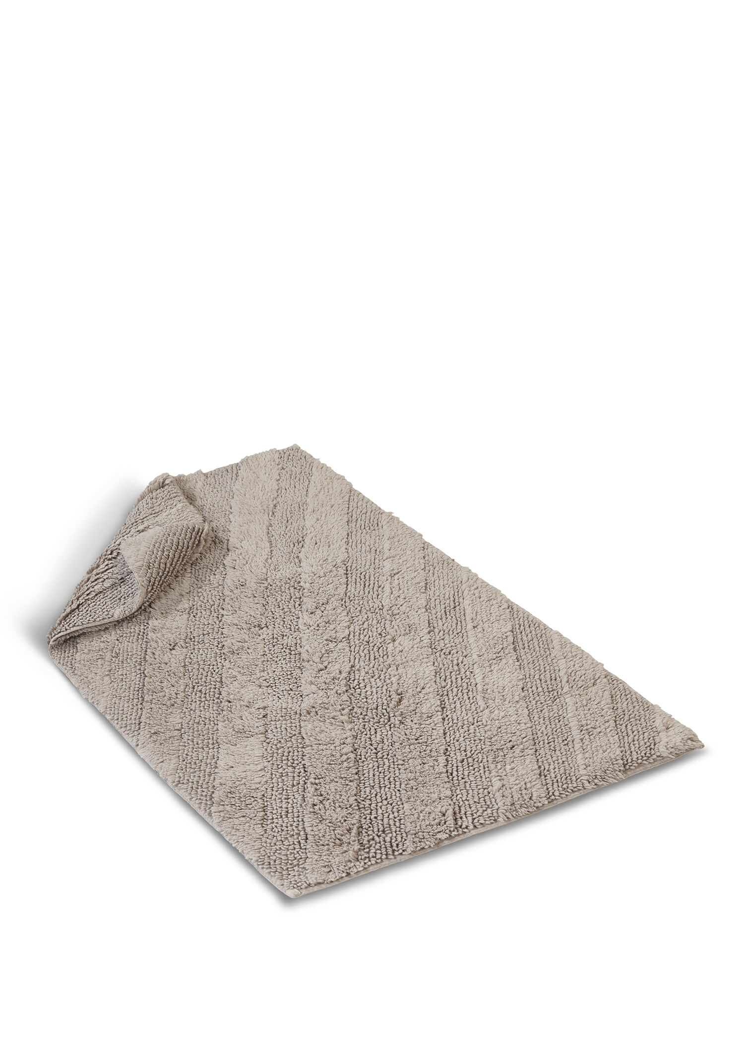 Diagonal Tufted Warm Gray Pamuk Banyo Paspası 60 x 100 cm