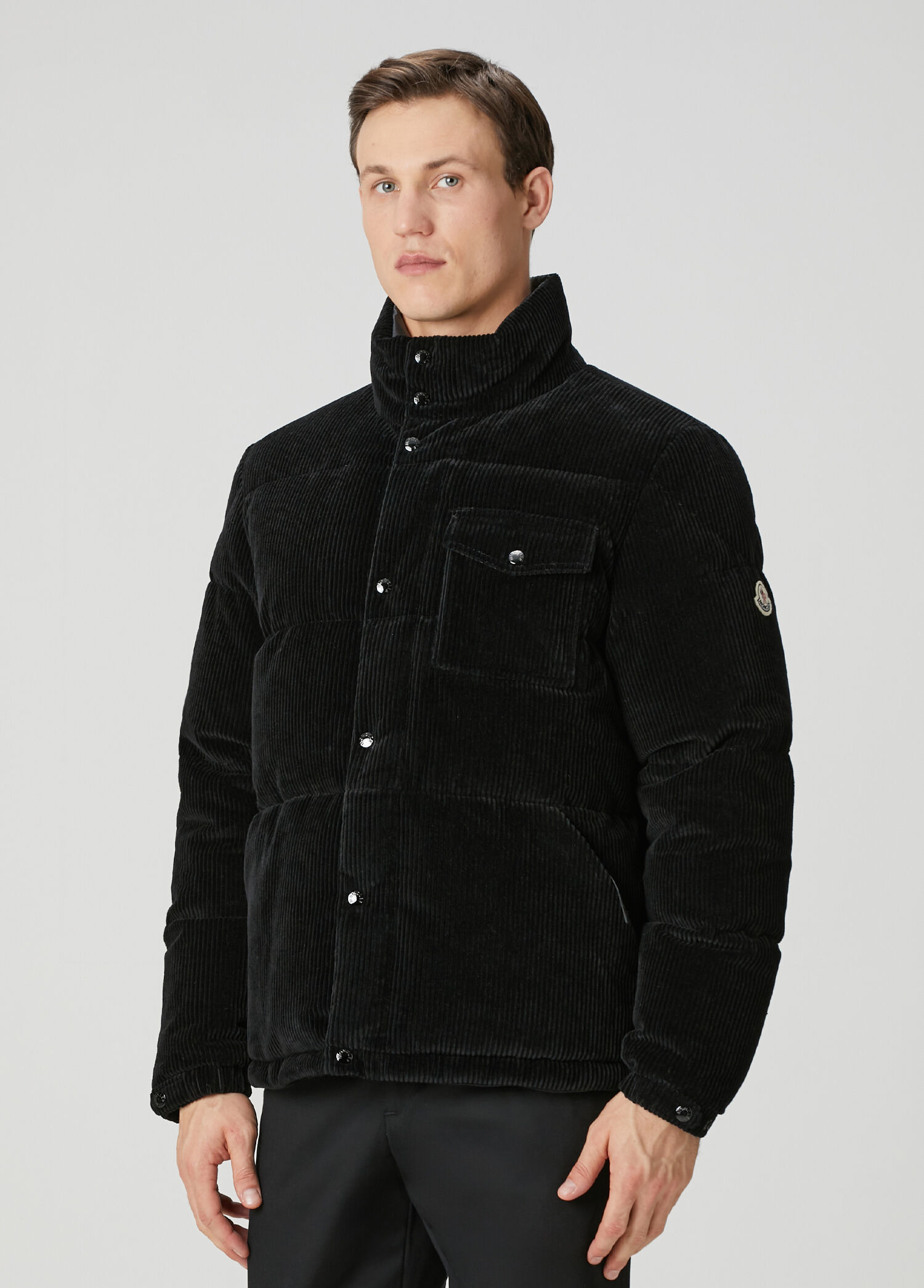 Moncler - Siyah Kadife Mont - Siyah