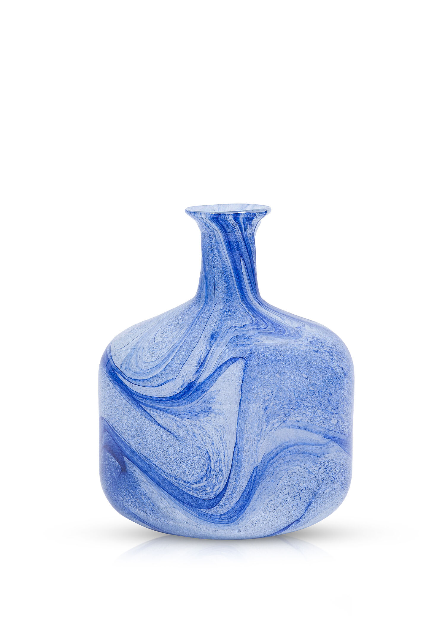 Serenıty Aqua Blue Cam Vazo 24 x 18 cm