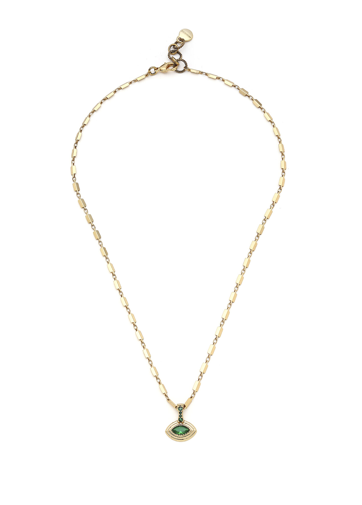 Stone Seed Zirkon Charm 21 Ayar Altın Kaplama Zincir Kadın Kolye