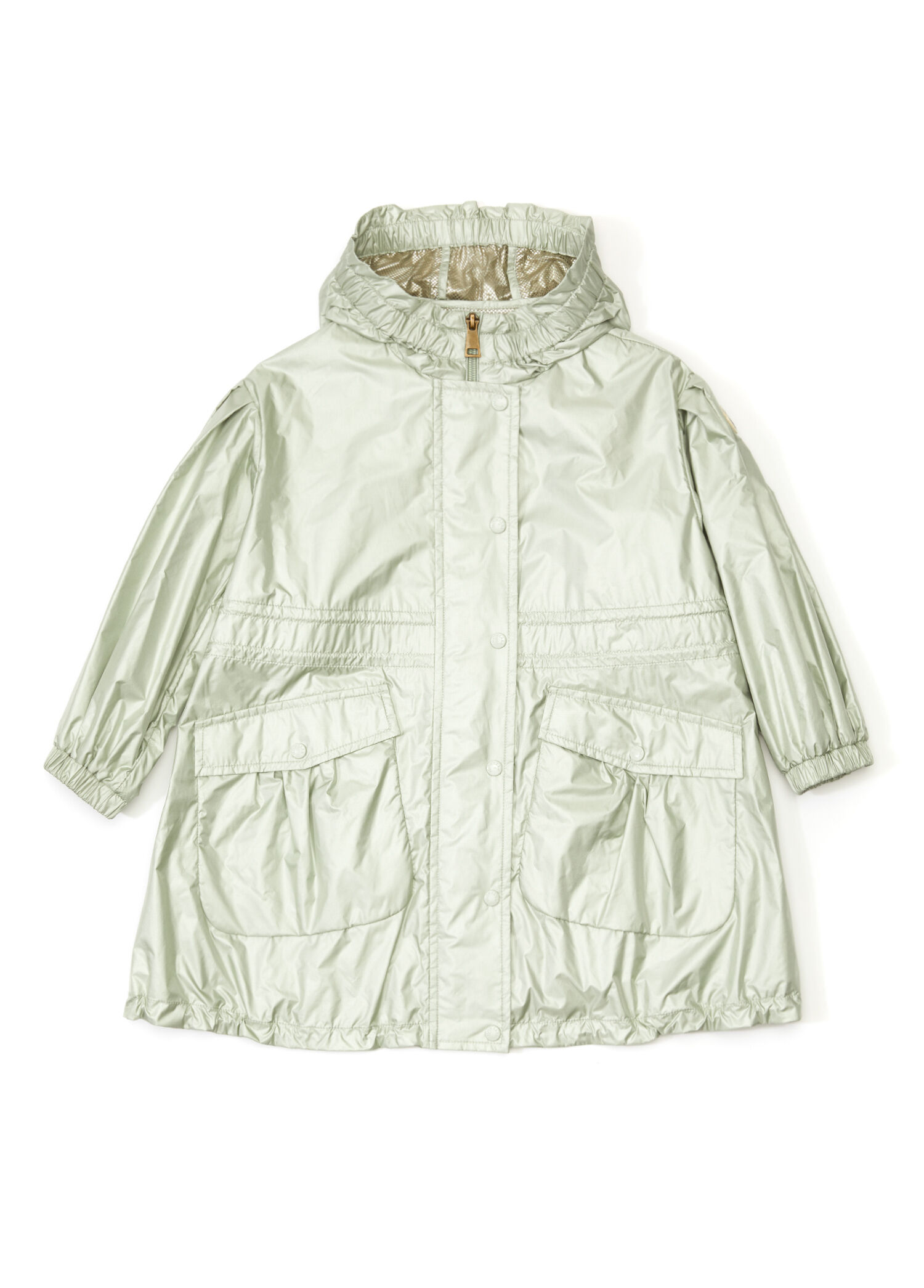 Afet Yeşil Kapüşonlu Kız Çocuk Parka