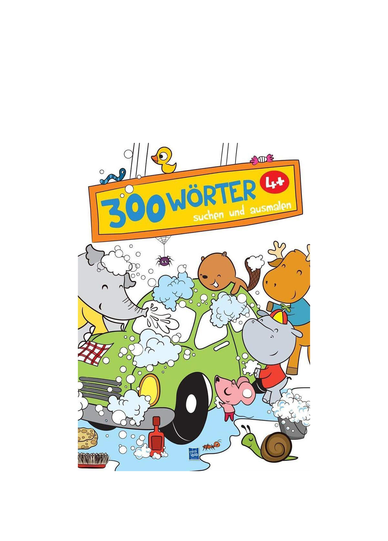 300 Wörter suchen und ausmalen Autowaschen Çocuk Yabancı Dil Eğitici Kitap