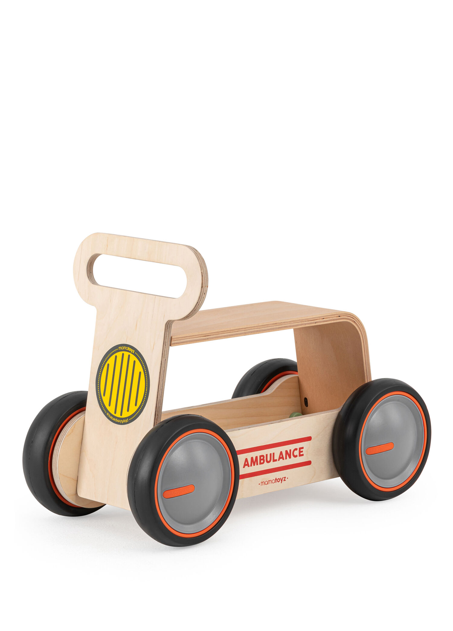 DriveMe Wood Oyuncak Depolu Ahşap Ambulans Yürüteç