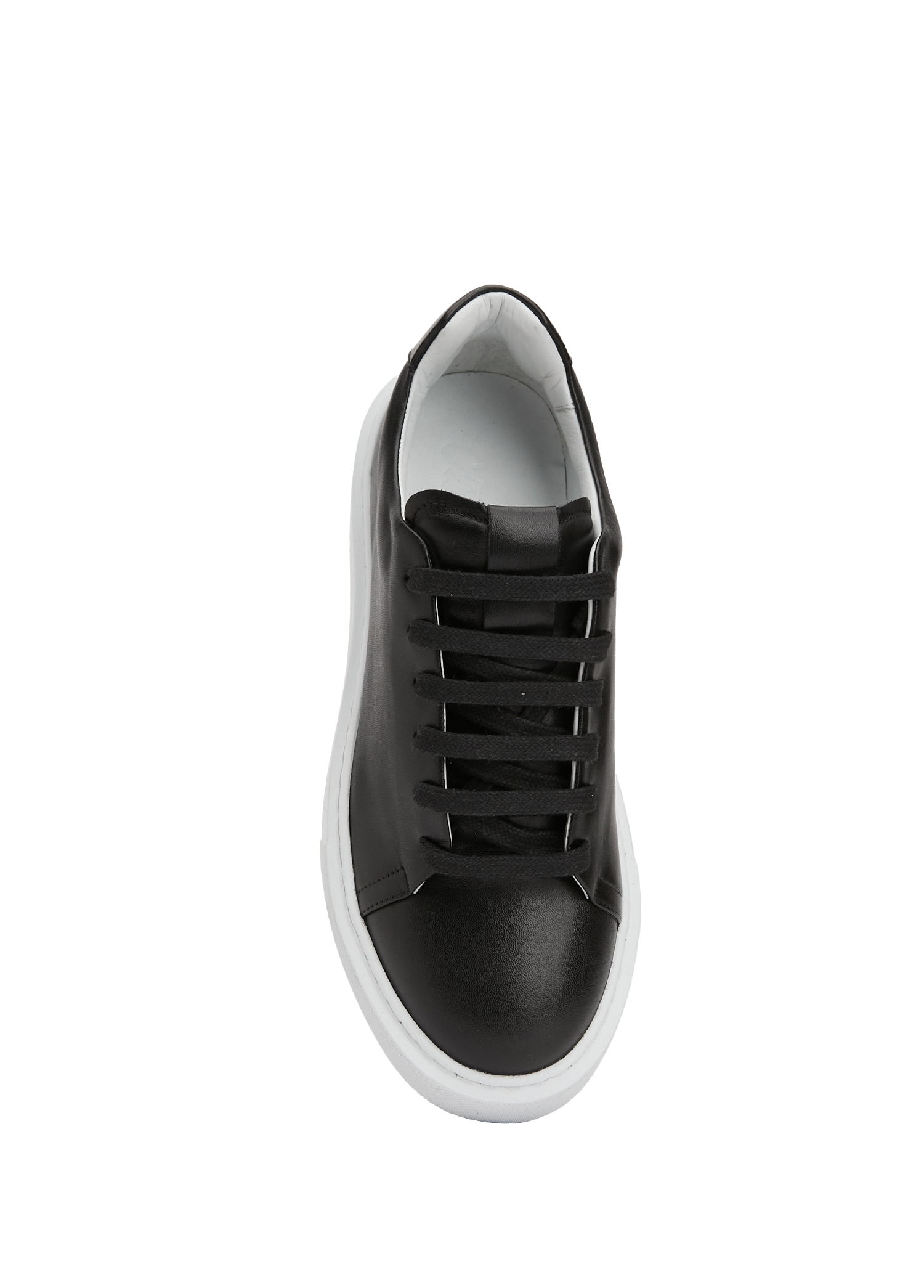 Siyah Kadın Deri Sneaker_3