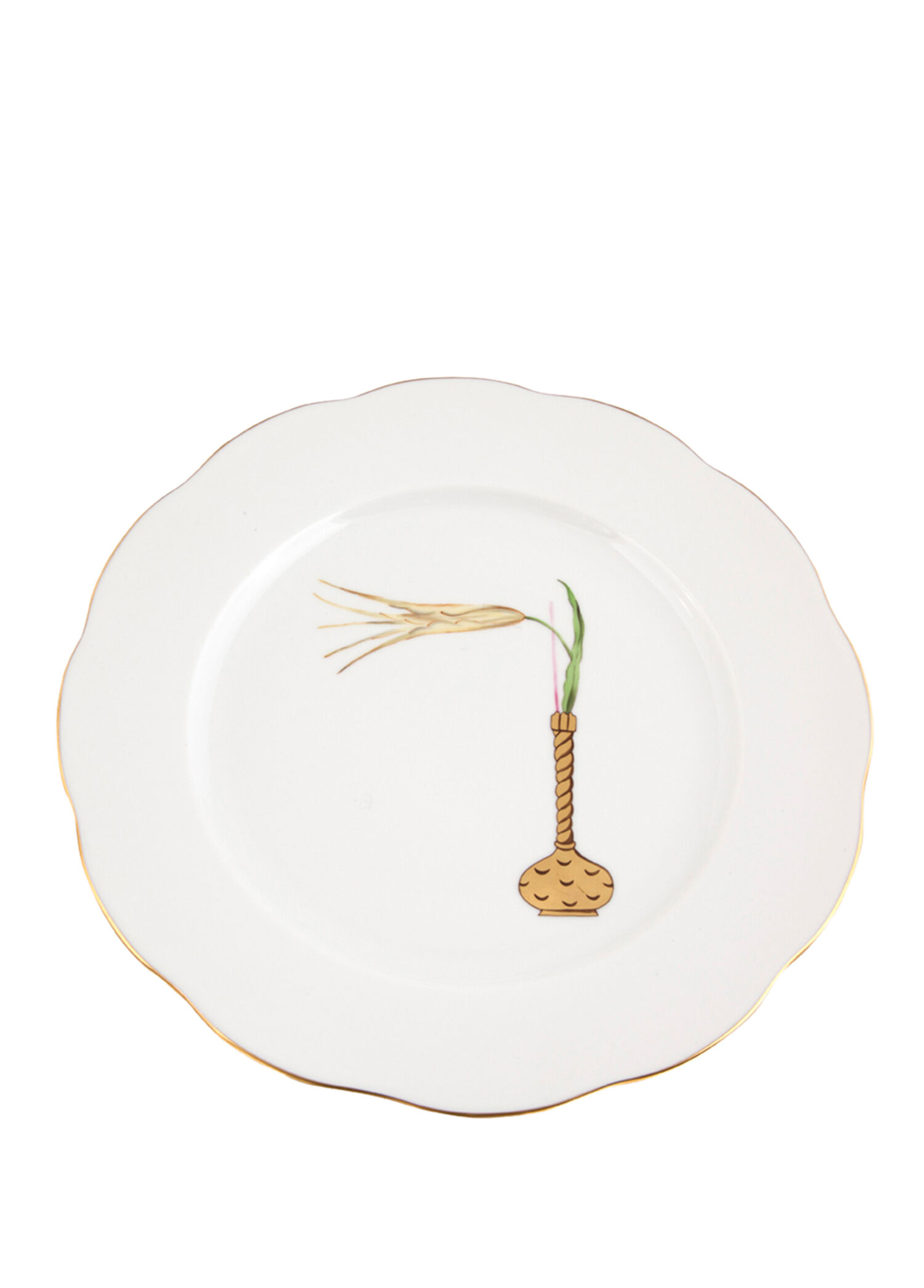 Lale Desenli Porselen Yemek Tabağı 28.8 cm