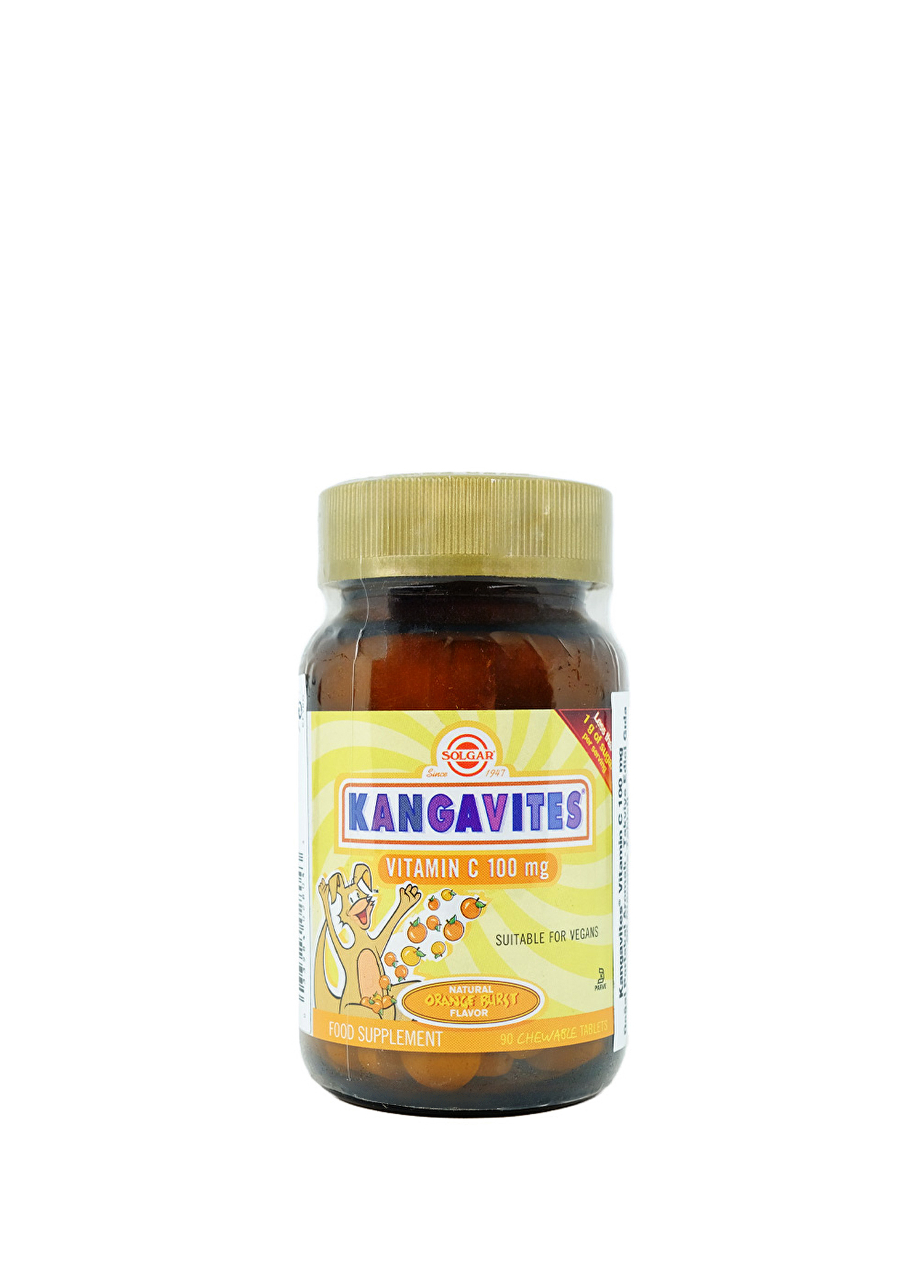 Kangavites Vitamin C 100 mg Gıda Takviyesi 90 Çiğneme Tableti