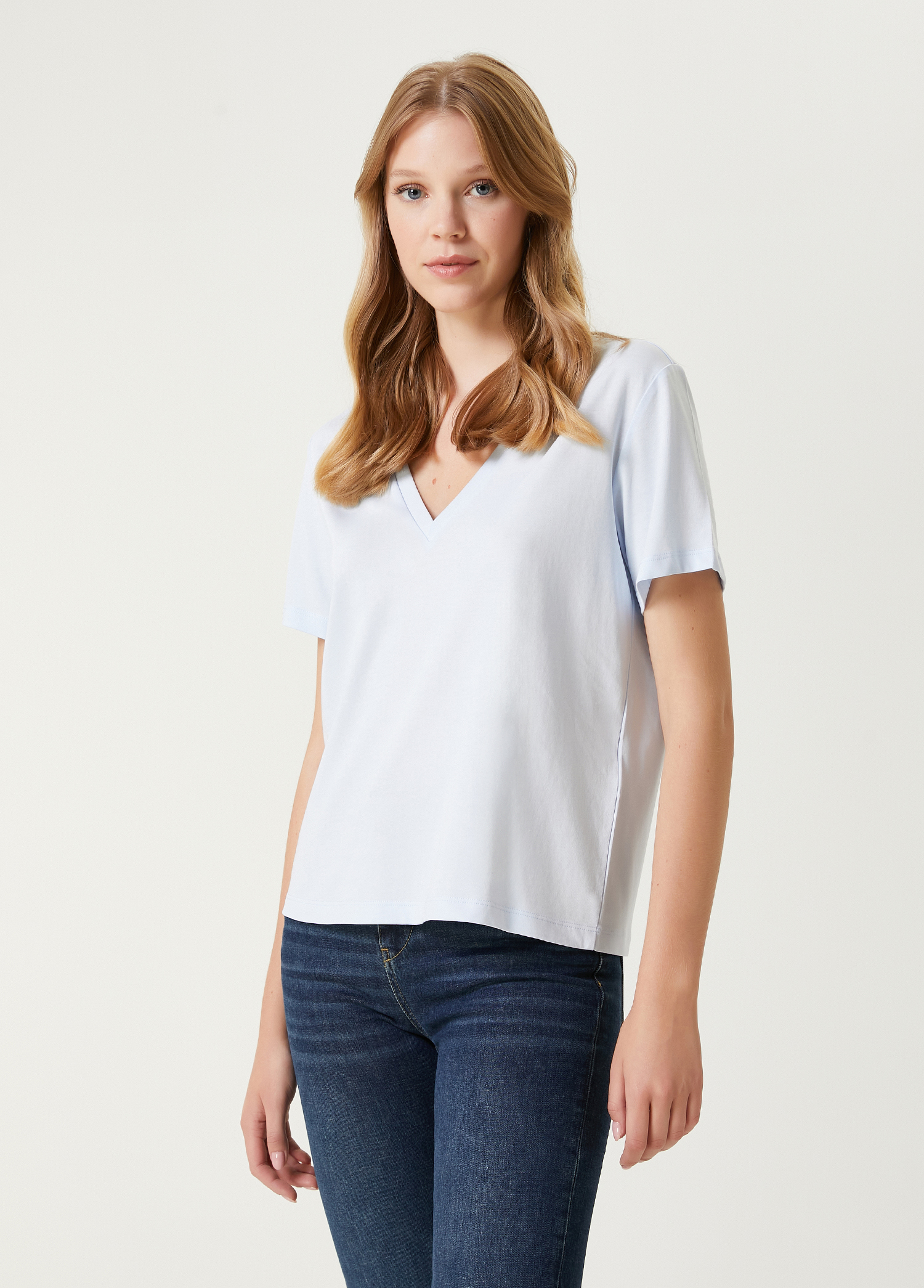 Açık Mavi Basic T-shirt