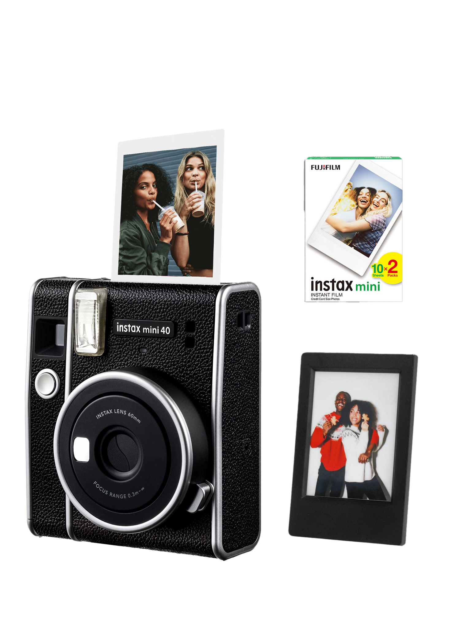 Instax Mini 40 Fotoğraf Makinası + 20'li Film ve Çerçeve Seti