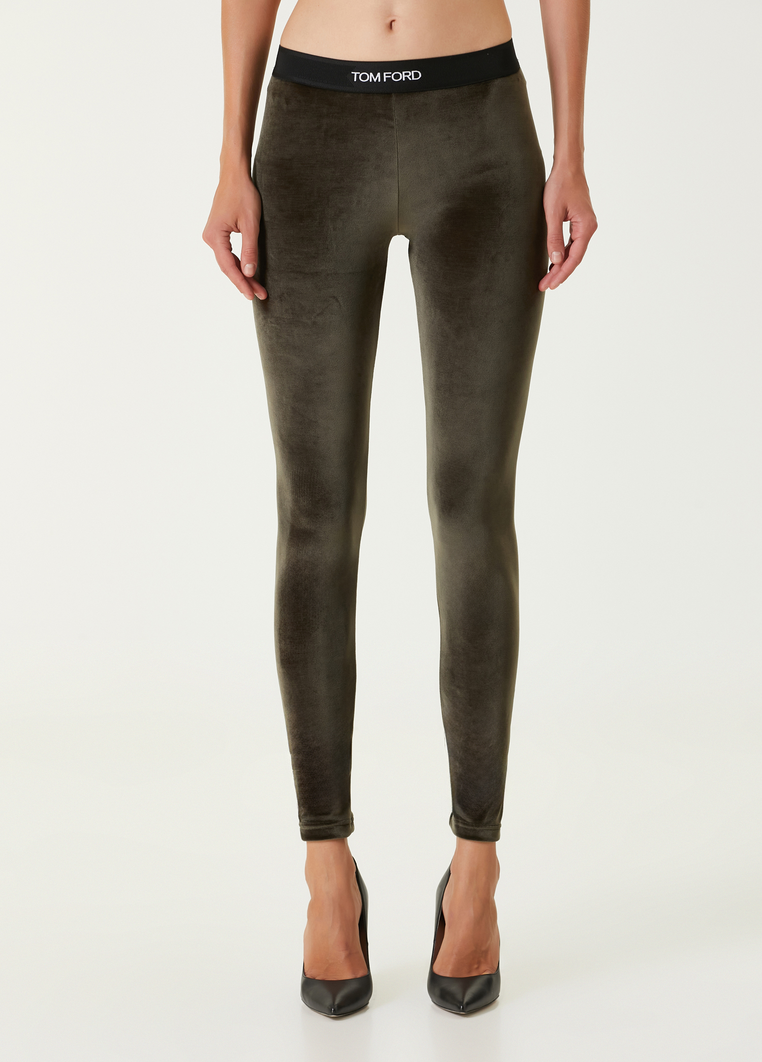 Tom Ford - Green Velvet Leggings