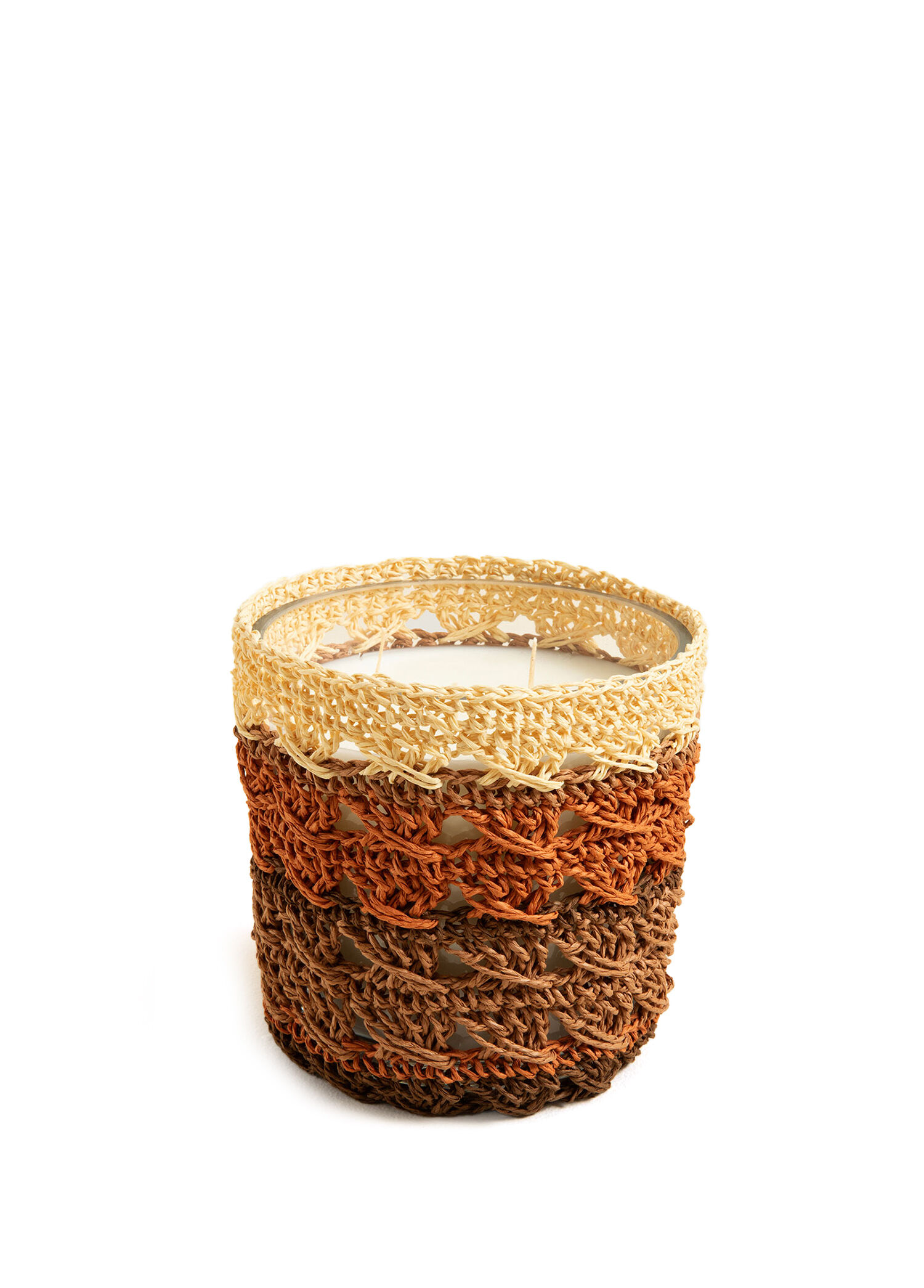 Boho Chic Natural Tığ İşi Kokulu Mum 12x13 cm