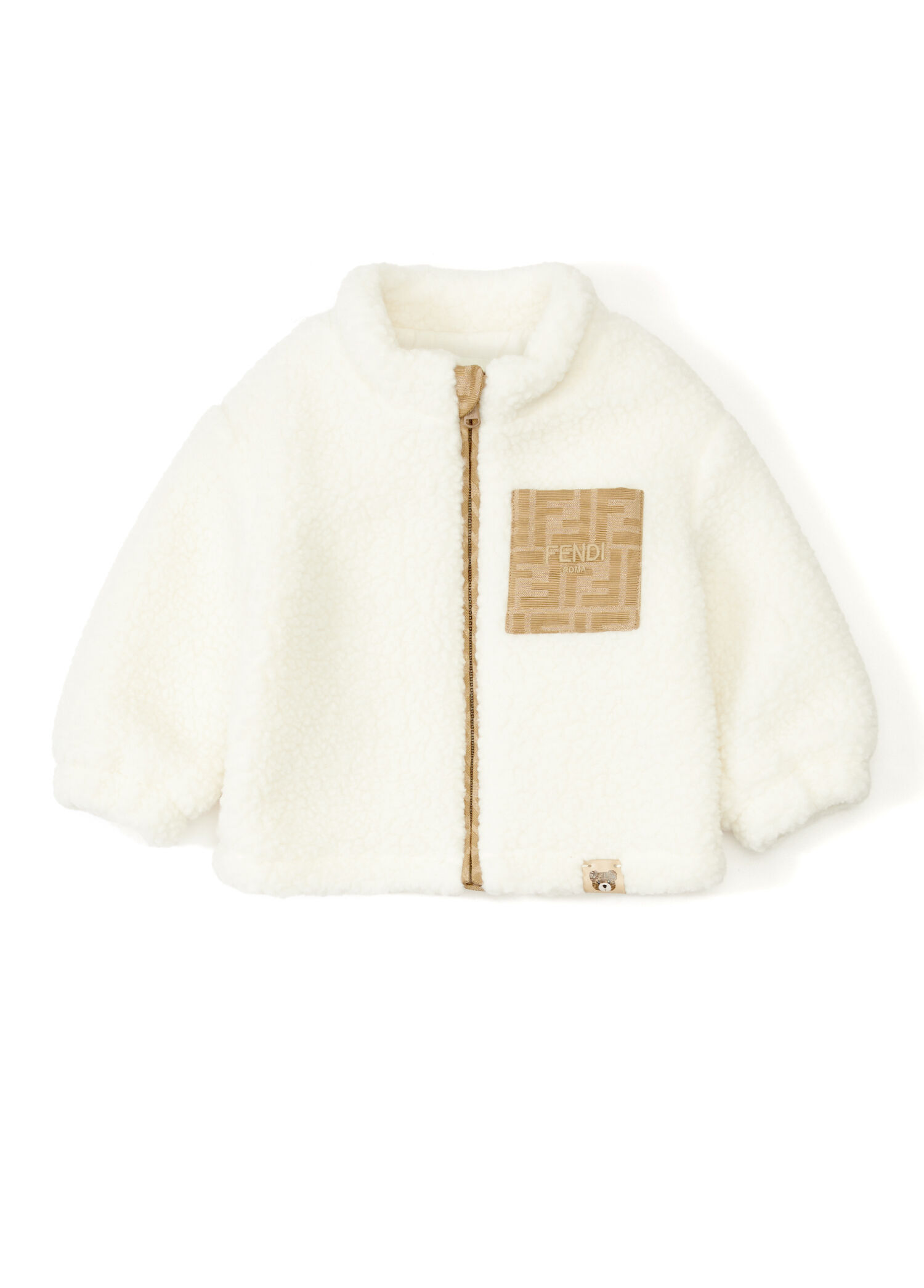 Beyaz Unisex Bebek Ceket